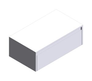 Product: APEX 80cm Floating Single Push Drawer Vanity Unit Gloss White