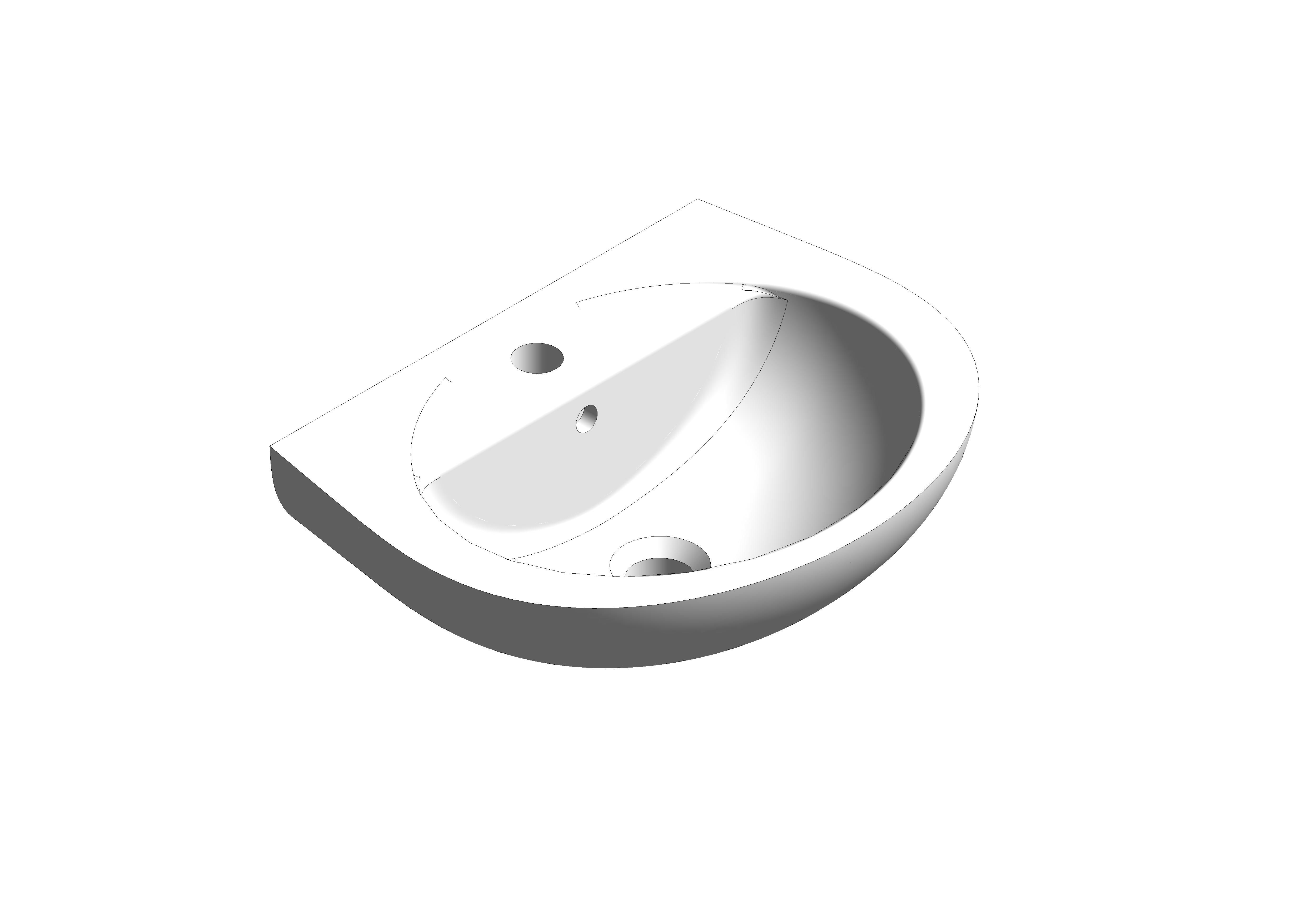 Product: SELECT 45cm 1 Tap Hole Wash Basin (USW0701)