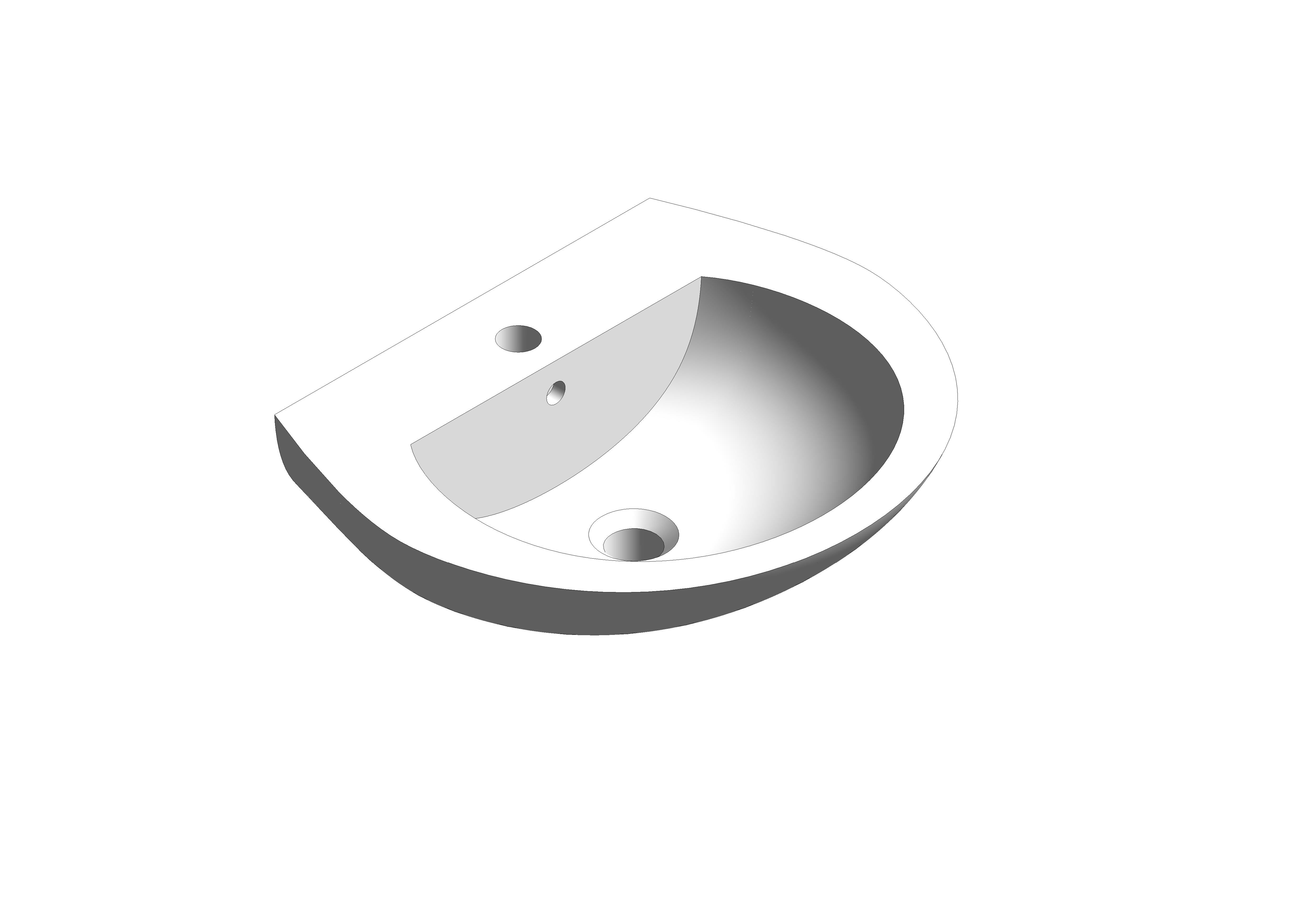 Product: Strata 50cm 1 Tap Hole Wash Basin (USW0082)
