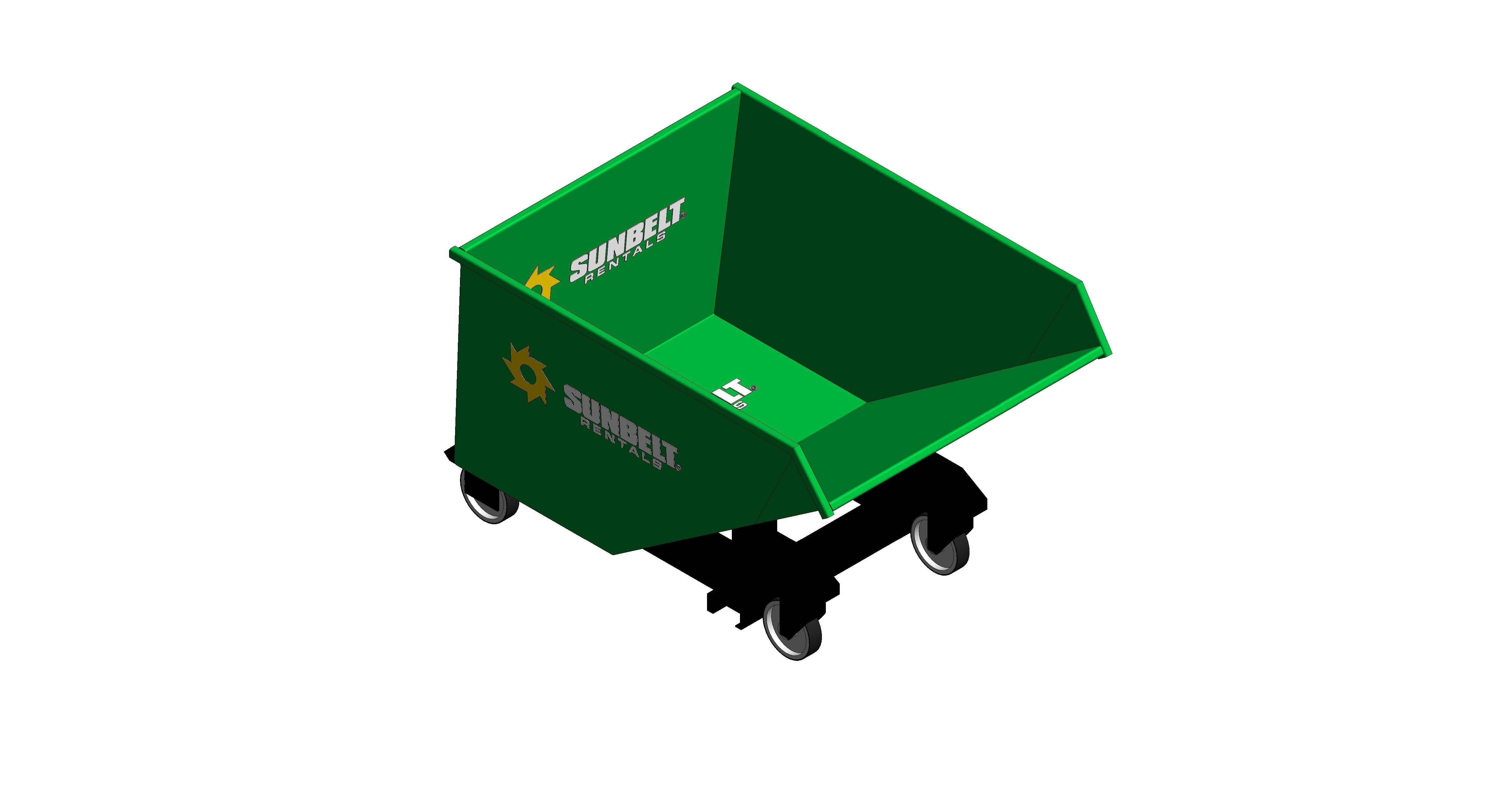 Product: Sunbelt Rentals - Autolock Tipping Skip - Conquip 1200L (With Castors)