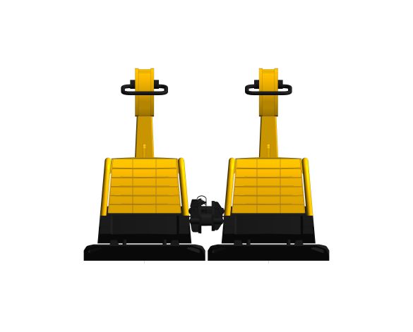 Compactor Stop Rails bimstore - Sunbelt Rentals (Wacker Neuson) - Double - Compactor (Rail)