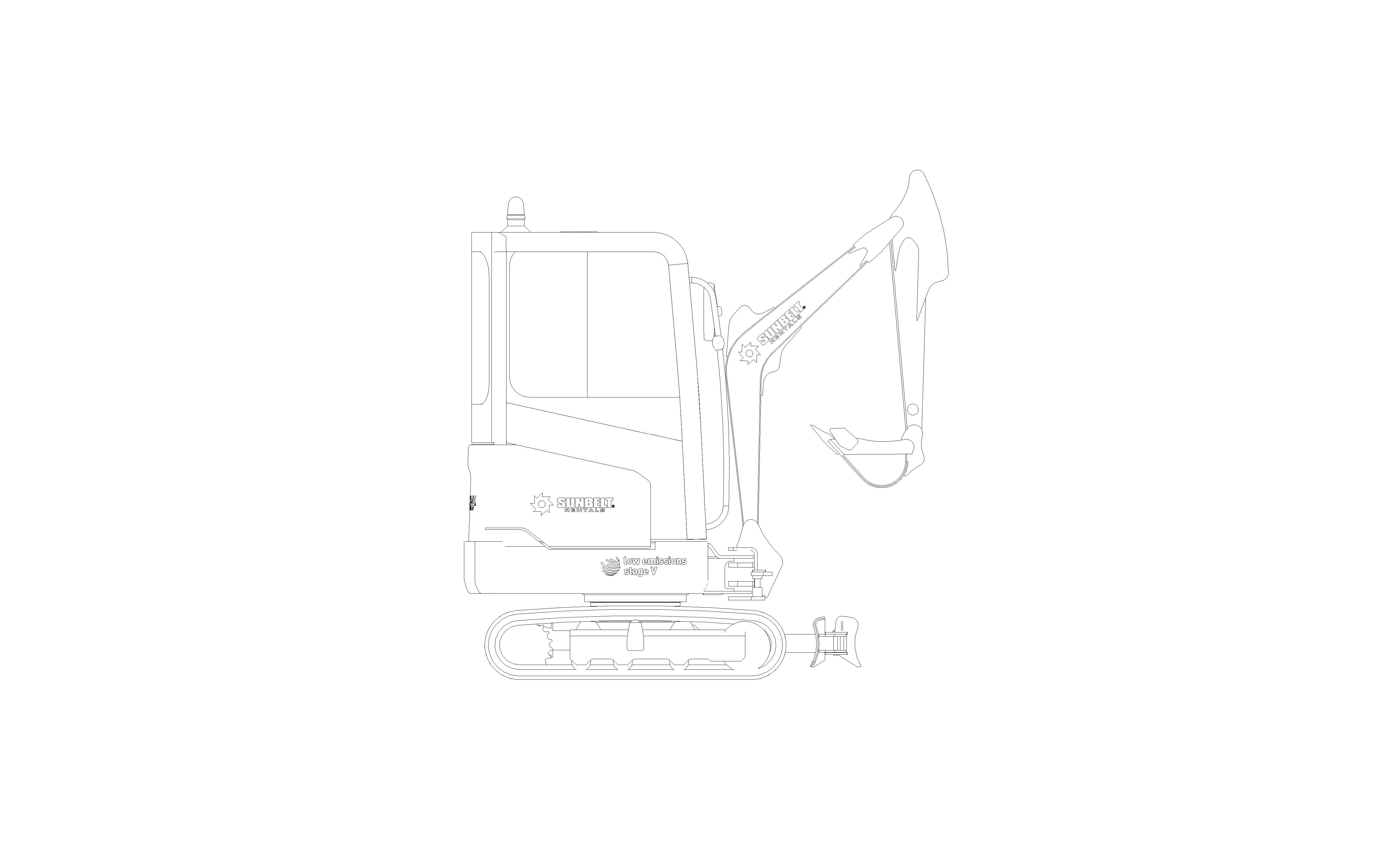 Product: Sunbelt Rentals - Mini Excavator - SANY SY18C