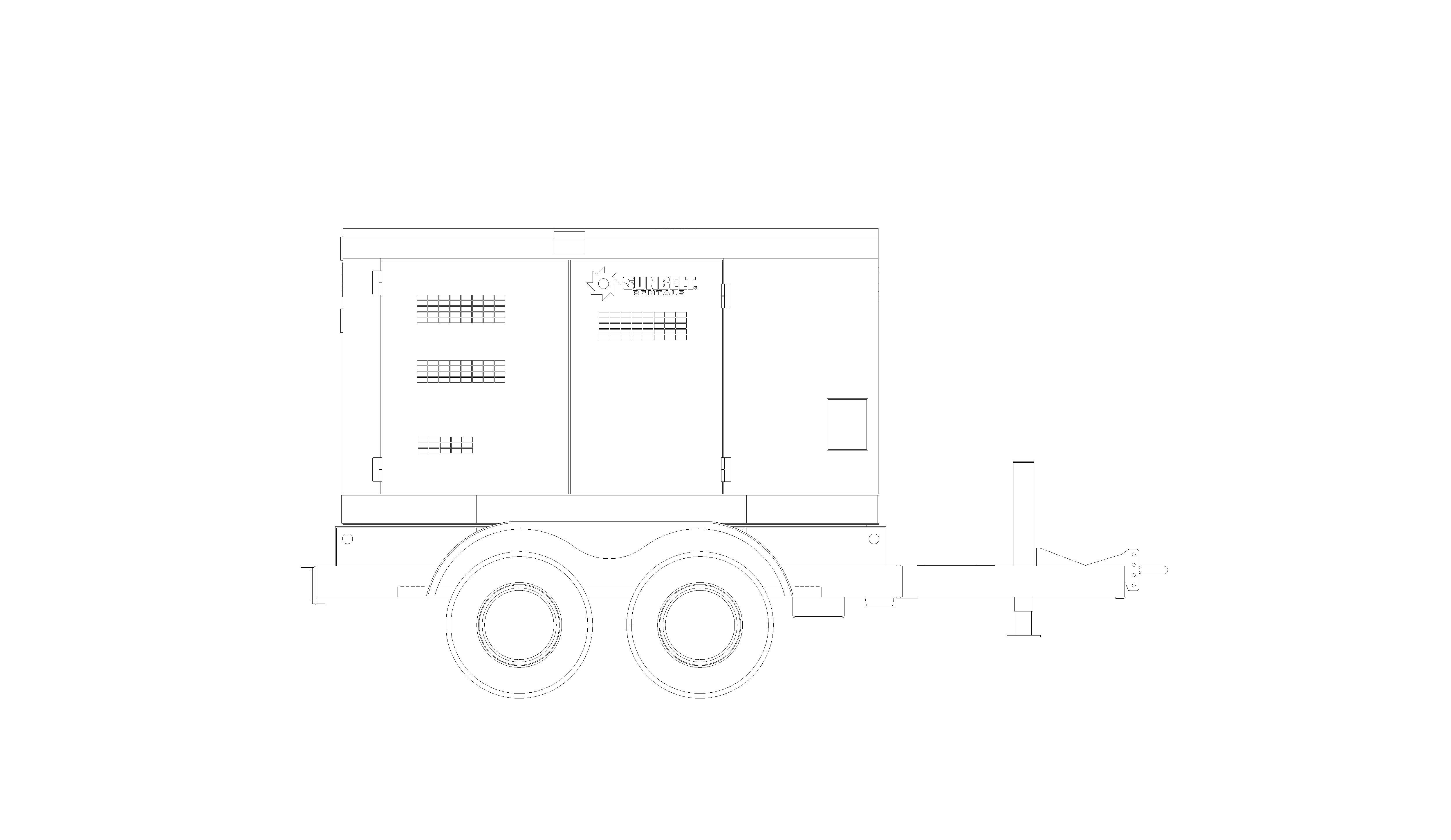 Product: Sunbelt Rentals - Diesel Generator Trailer Mounted - Denyo 60KV