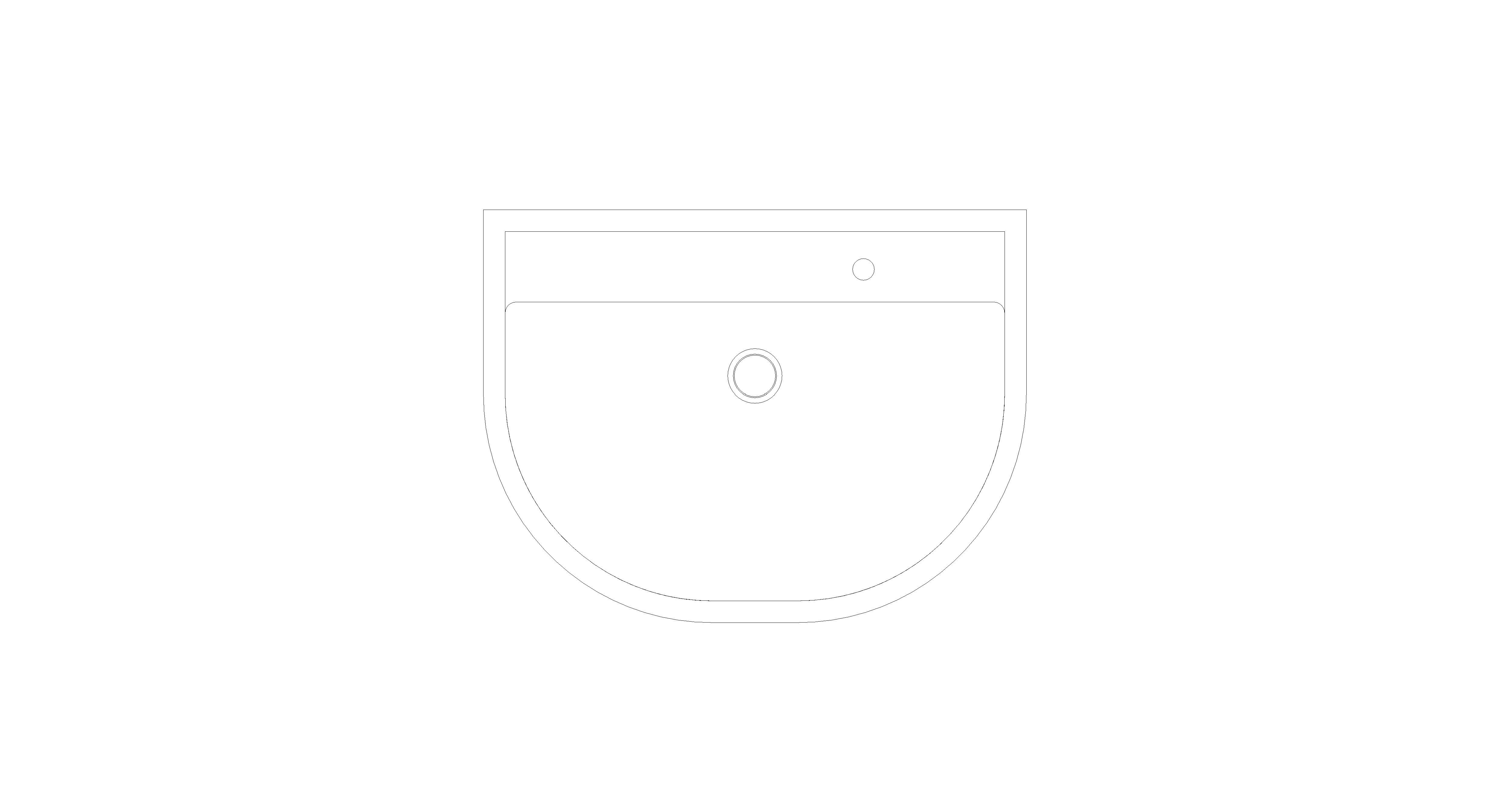 bimstore plan image of the Non Clinical Wash Hand Basin 1 Tap Hole Right Hand from Trade Washrooms