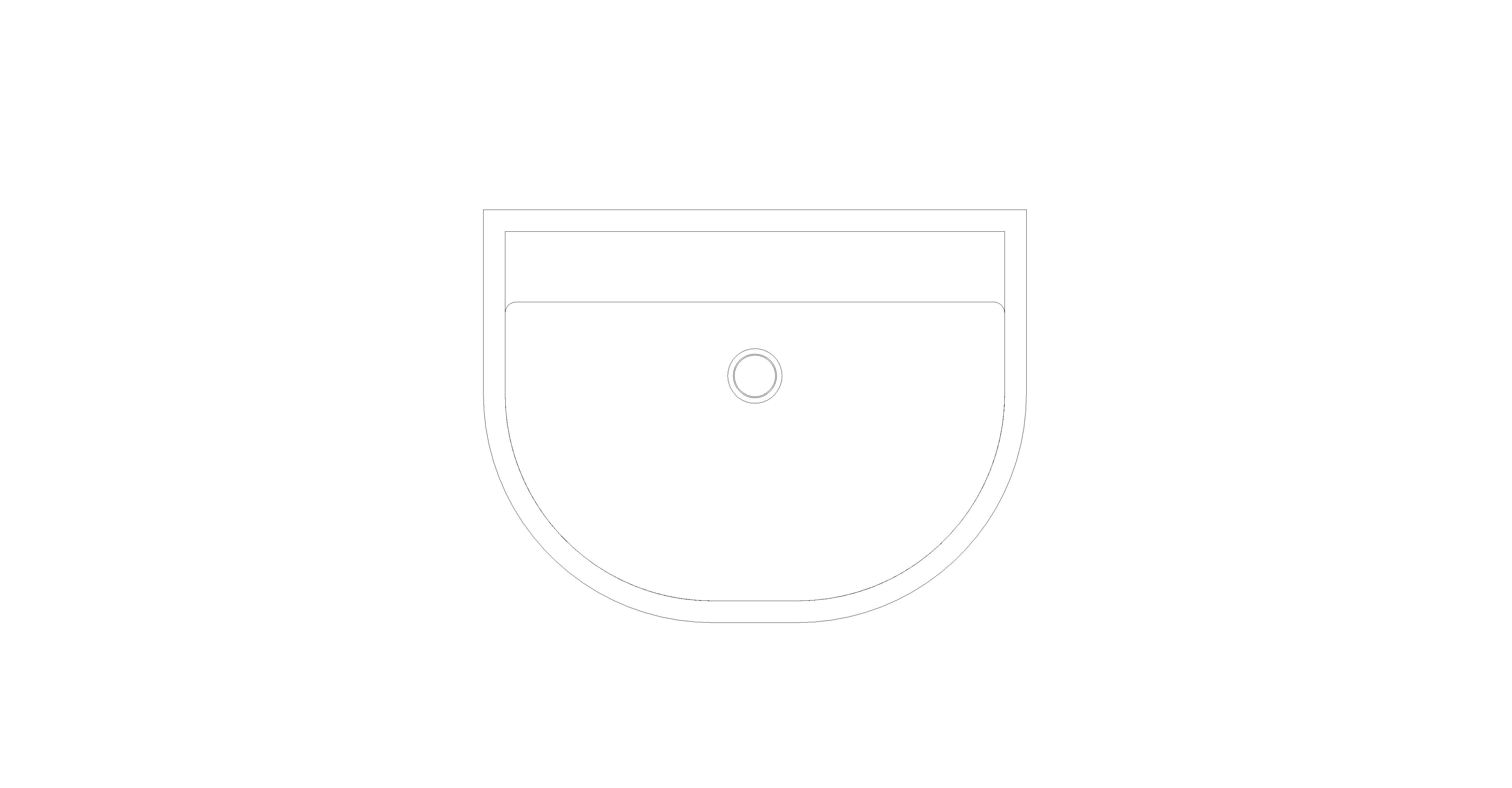 bimstore plan image of the Non Clinical Wash Hand Basin without a Tap Holefrom Trade Washrooms