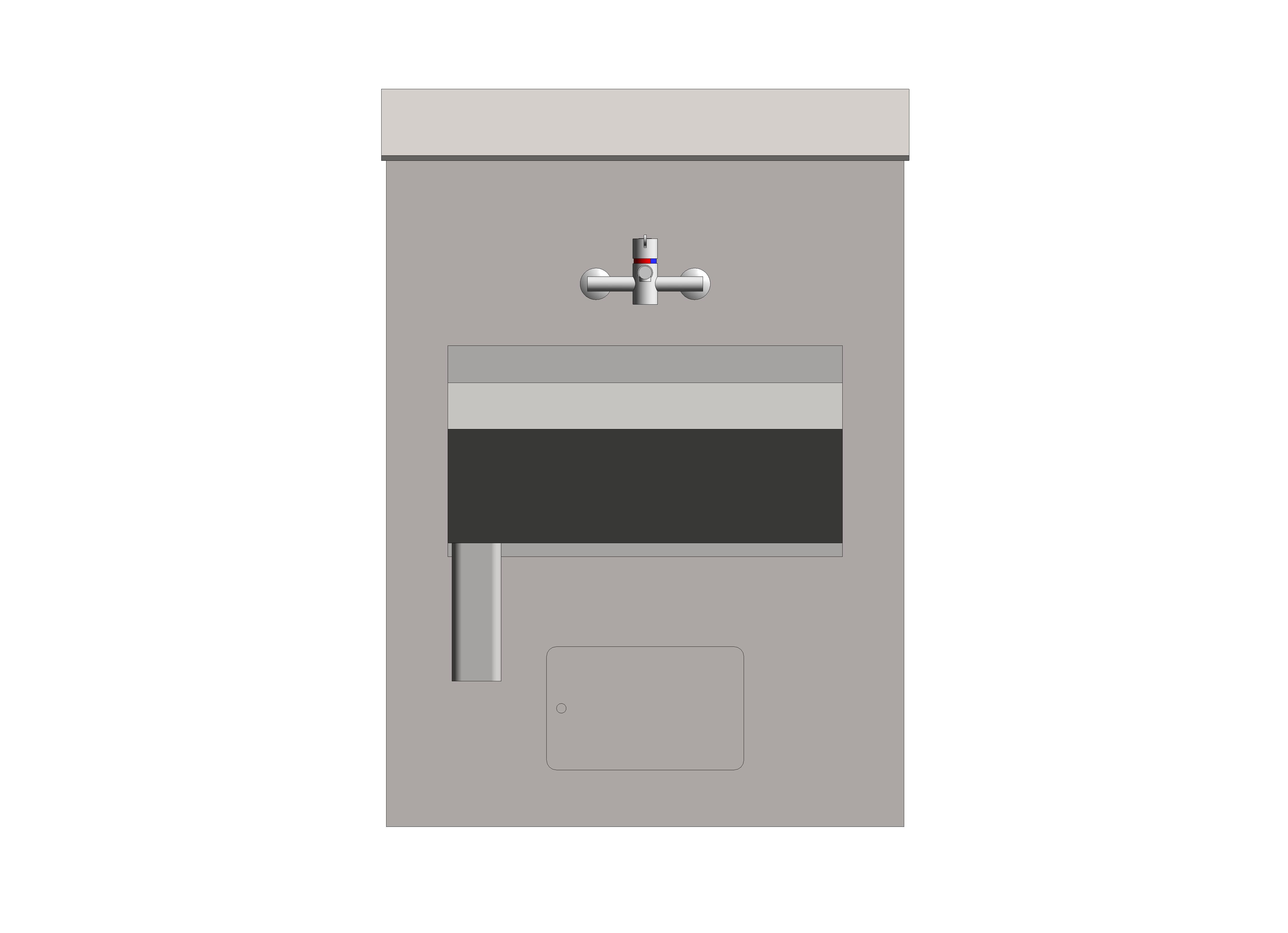 Product: Scrub-Up Trough Half-Height IPS Panel Assembly [HBN SU]