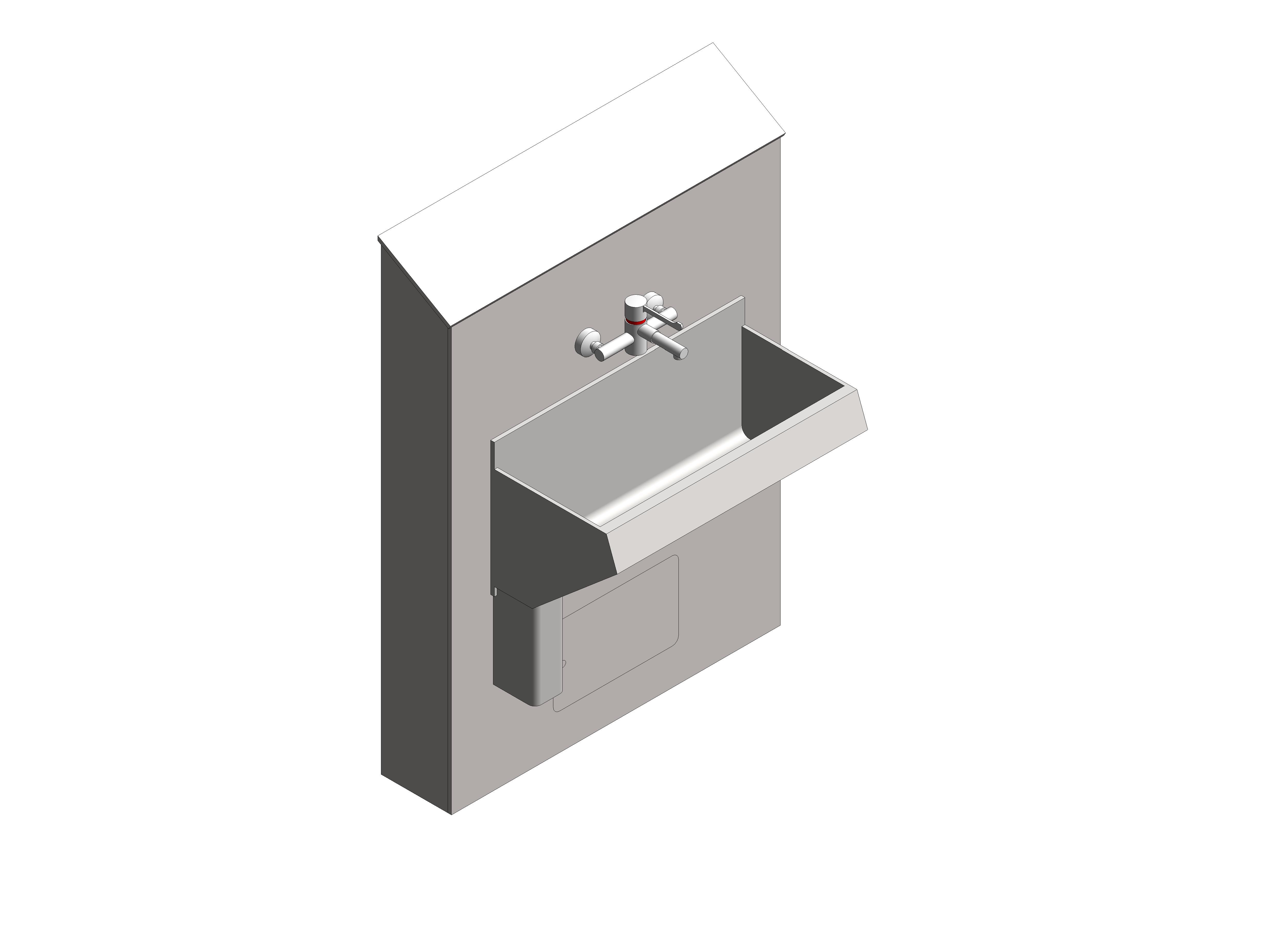 Product: Scrub-Up Trough Half-Height IPS Panel Assembly [HBN SU]
