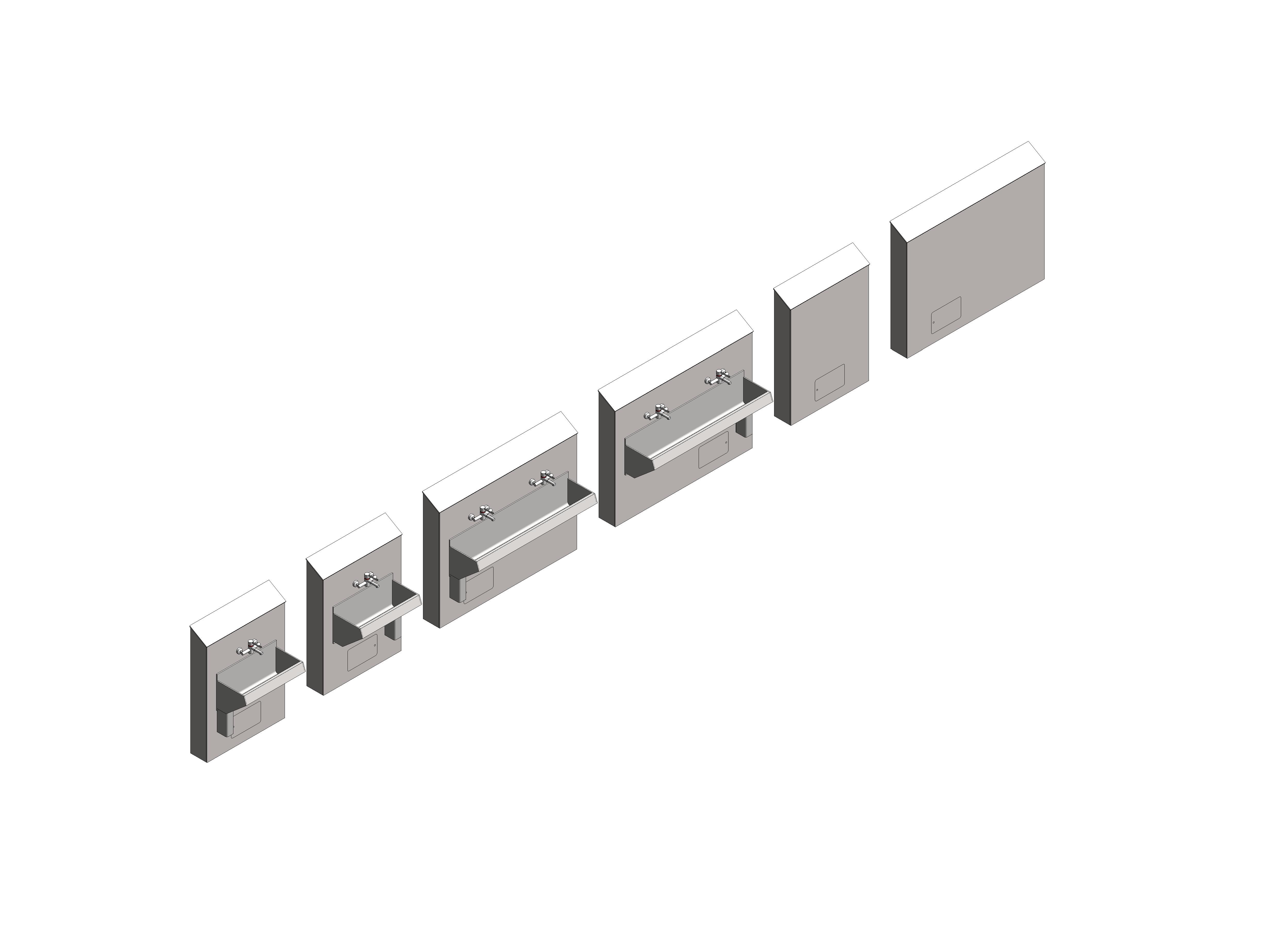 Product: Scrub-Up Trough Half-Height IPS Panel Assembly [HBN SU]