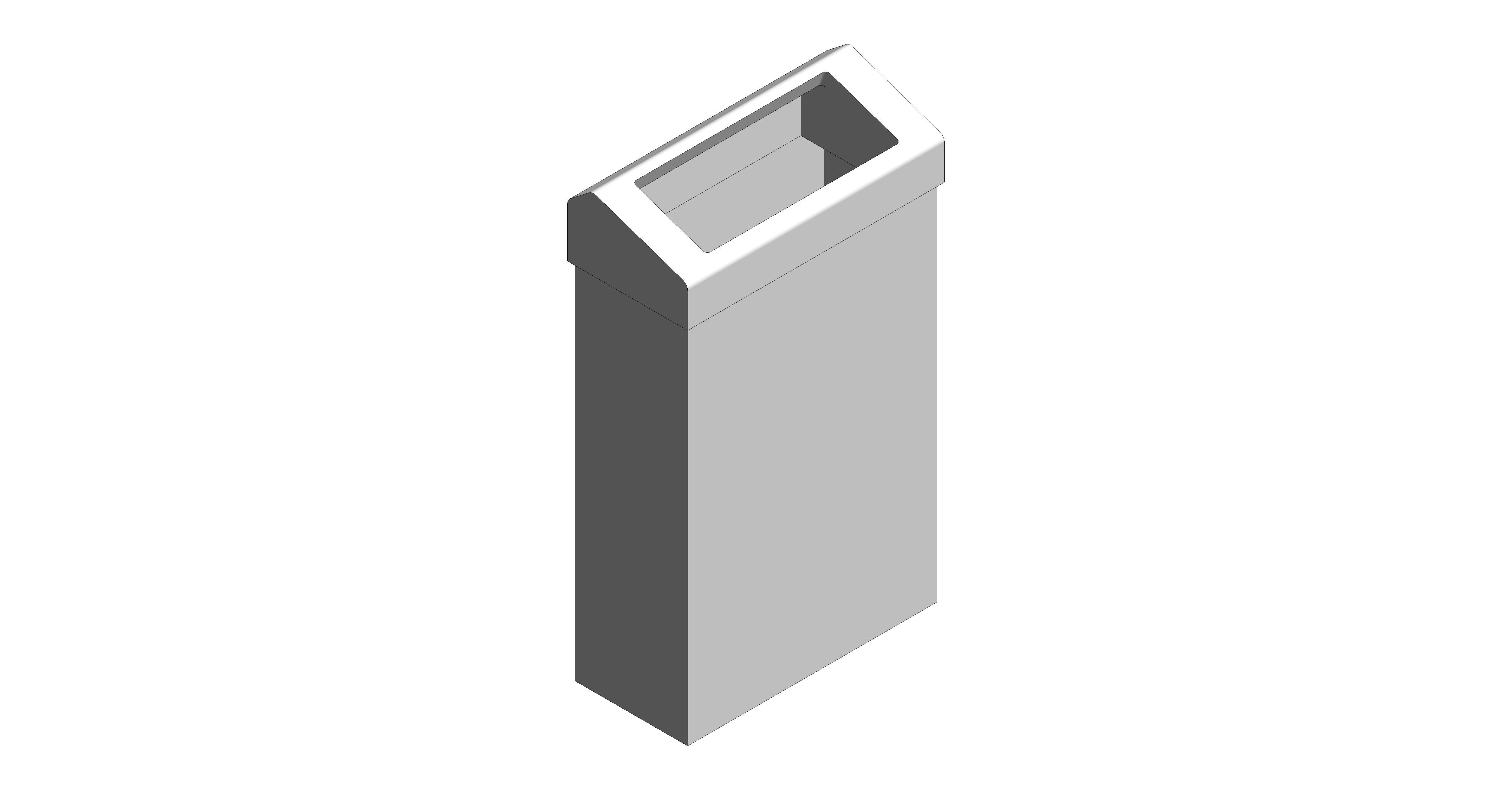 bimstore 3D image of the Stainless Steel 30-Litre Waste Bin Chute Lid from Trade Washrooms
