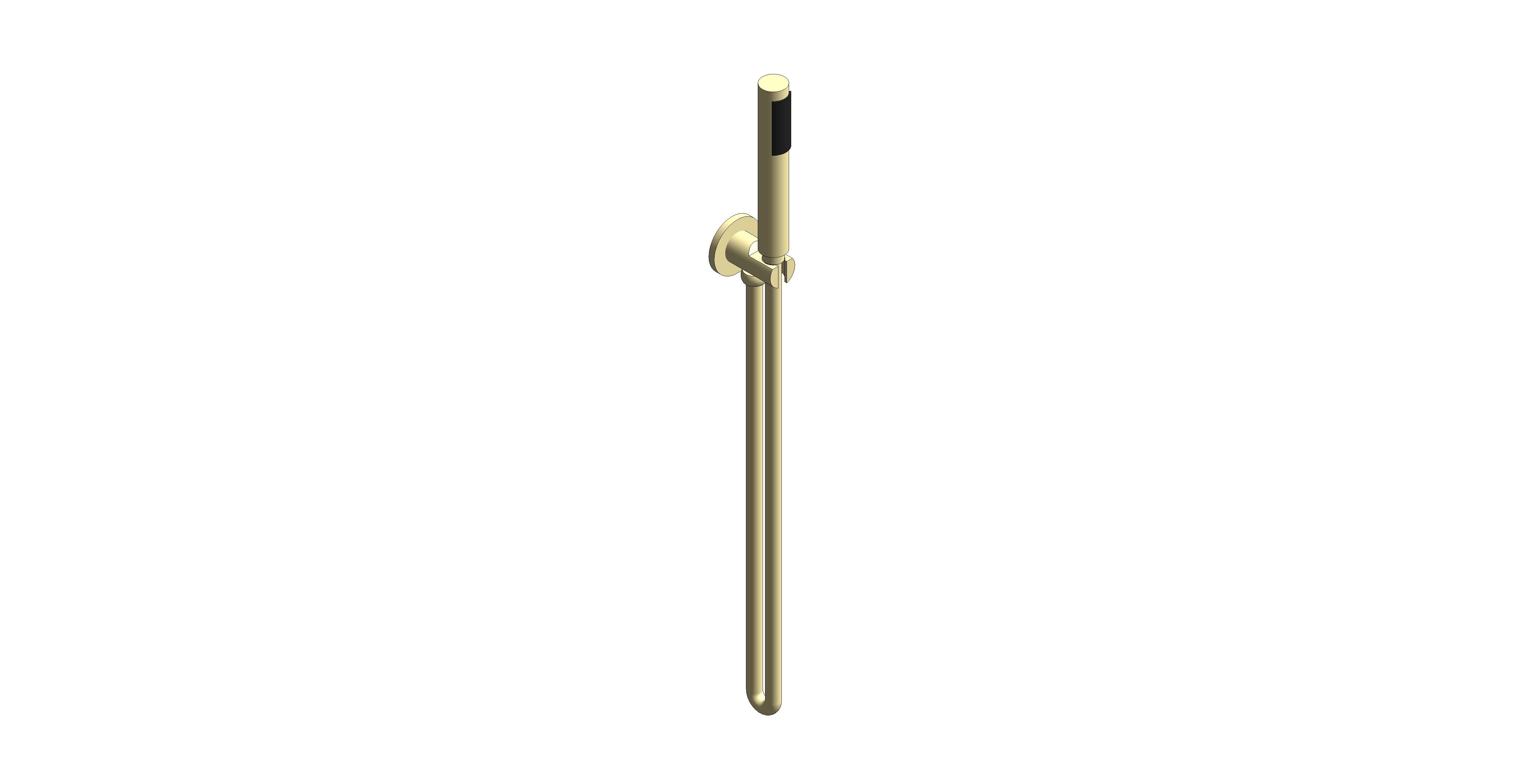 Product: SHOWERING SOLUTIONS Single Function Hand Held Shower Head with Hose, Bracket and Integrated Outlet, finished in a brushed gold (IND-SFMKWO/RO-BRG)