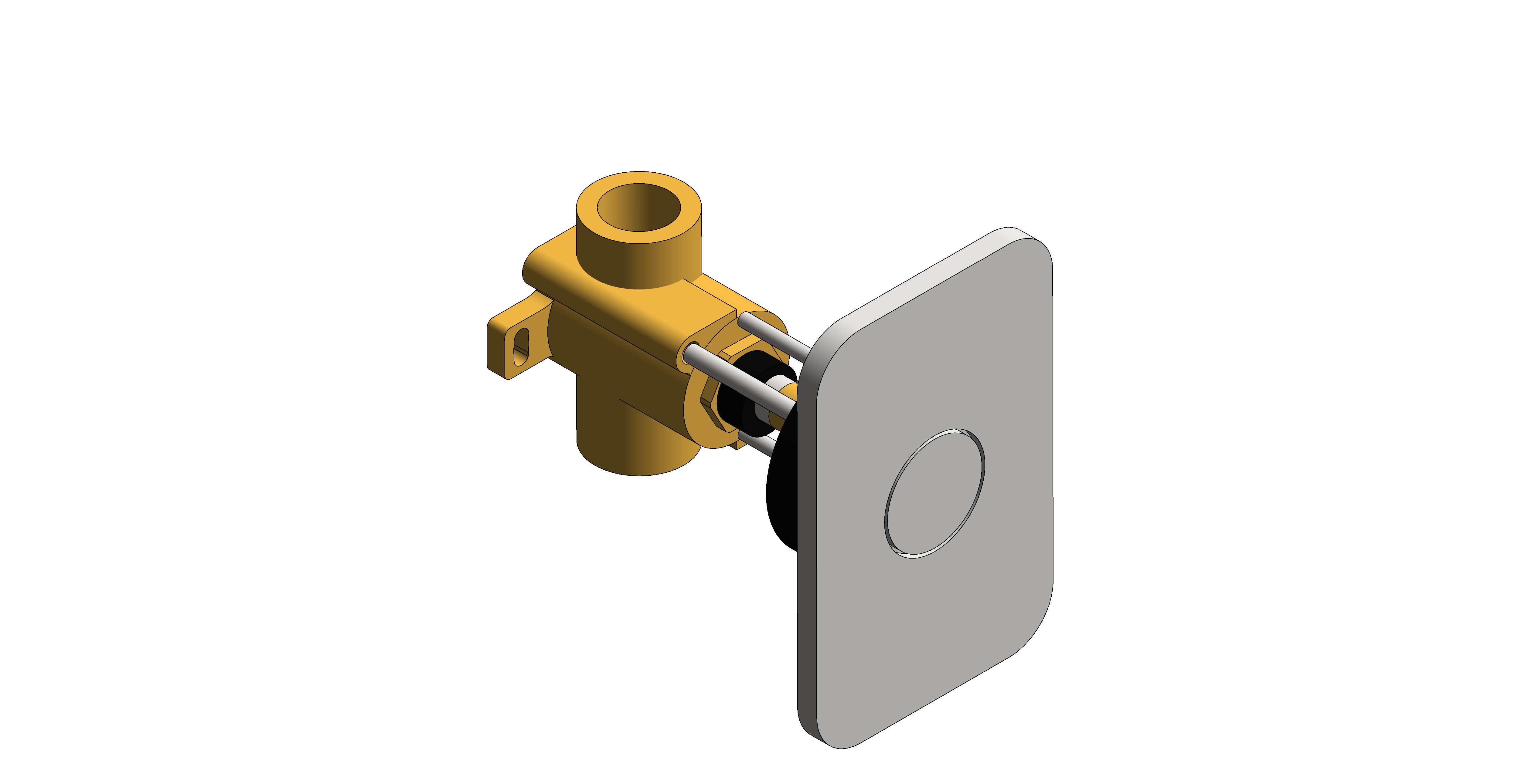 Product: ZONE Zone 1 Button 1 Outlet Vertical Concealed Stop Valve to pair with IND-Z128/2-H-BRN (IND-Z143-BRN)