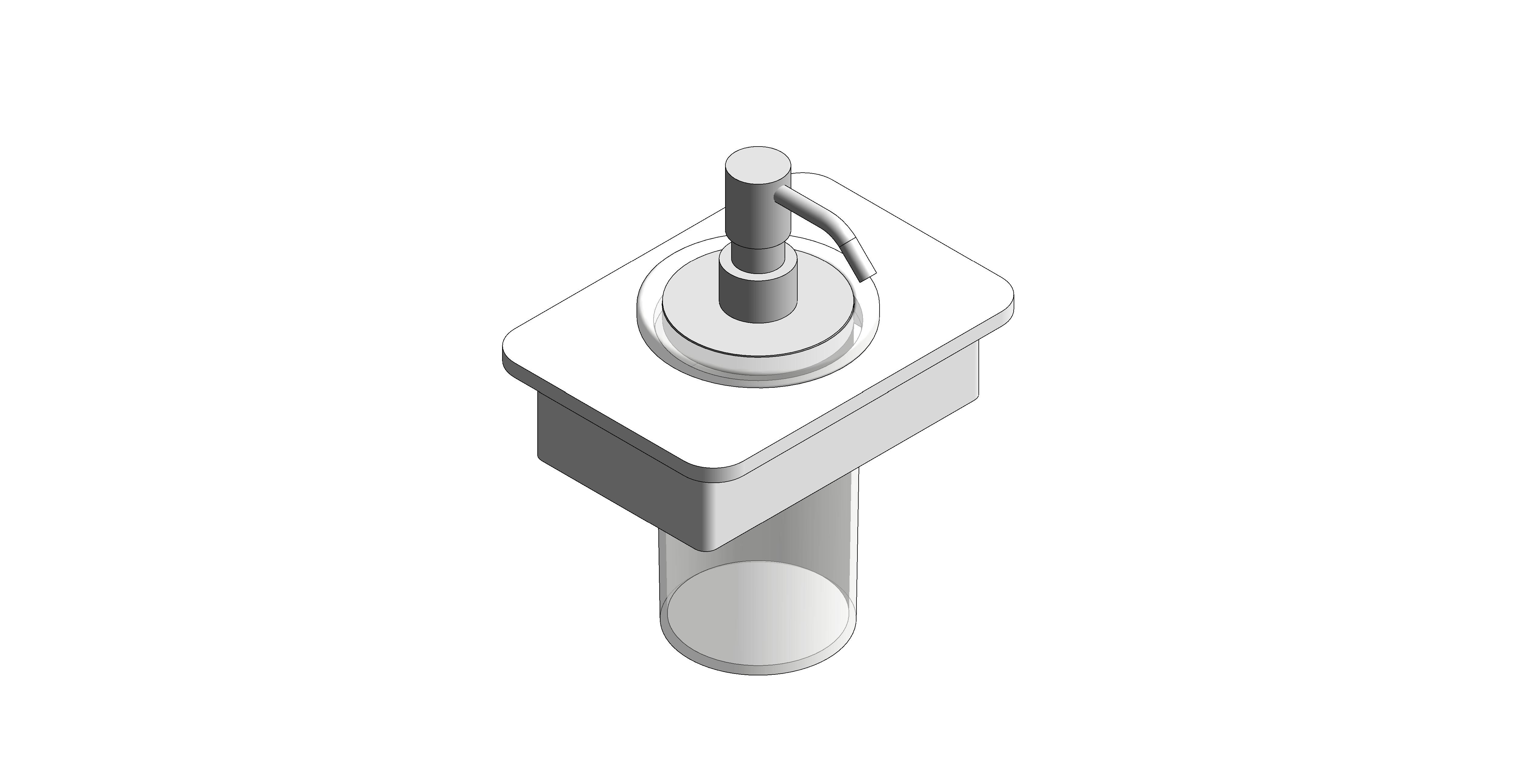 Product: MUSE Chrome Soap Dispenser with 150mm White Glass Shelf (MUS-082B-WHT-CP)
