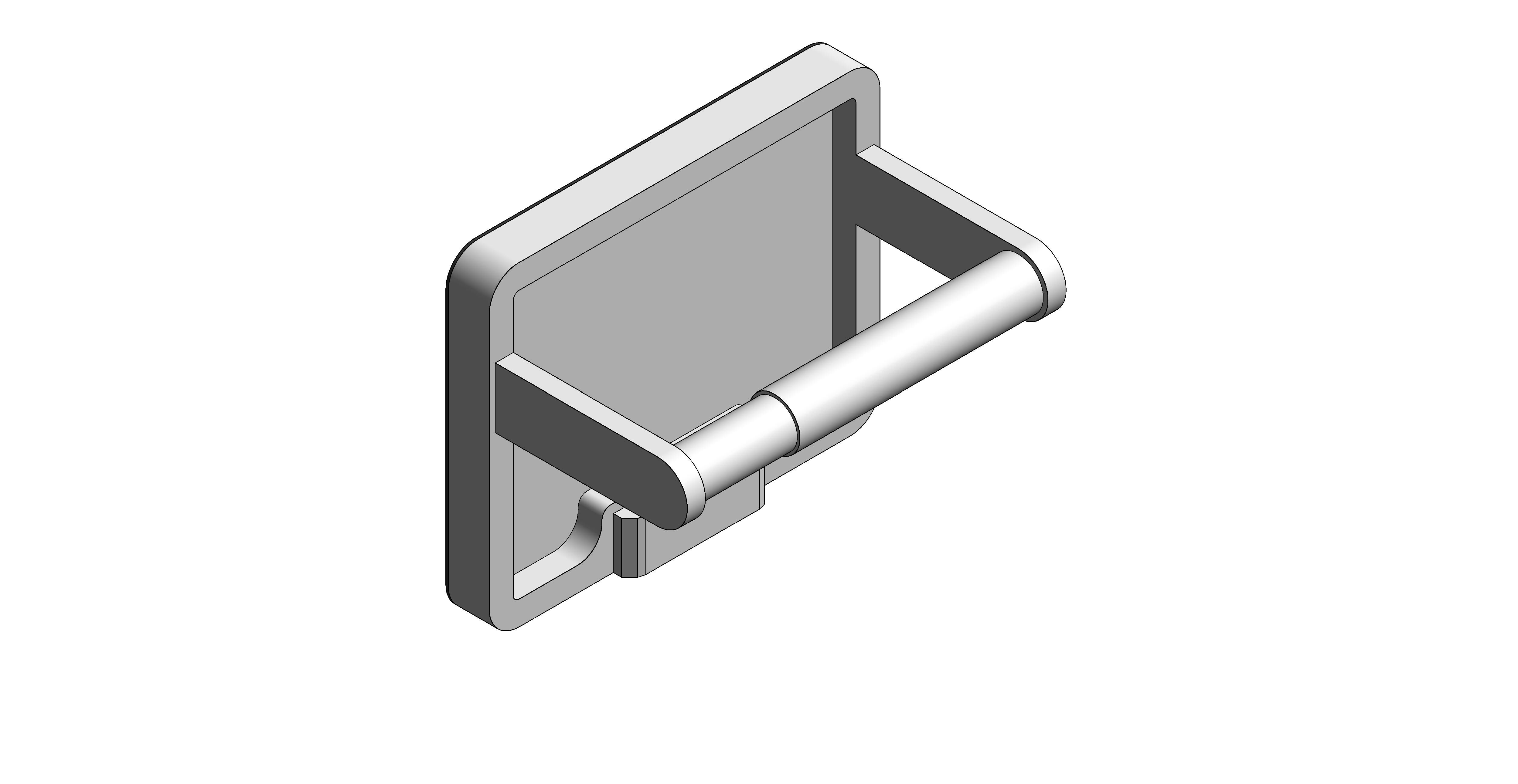 Product: MUSE Toilet Roll Holder in Chrome with Black Glass Insert (MUS-180-BLK-CP)