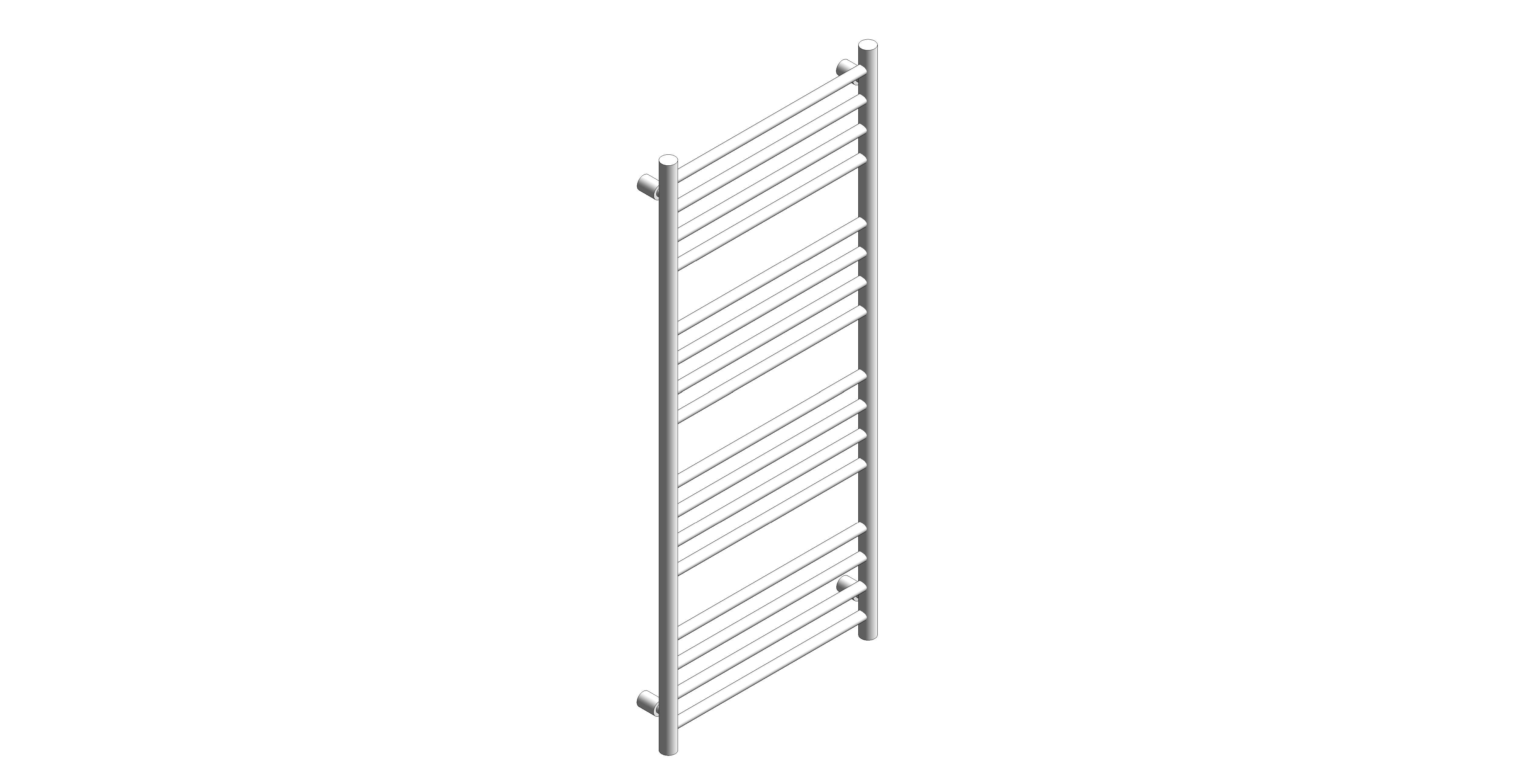 Product: MUSE Round heated towel rail in matt white (MUS-HTR-RO1200-MW)