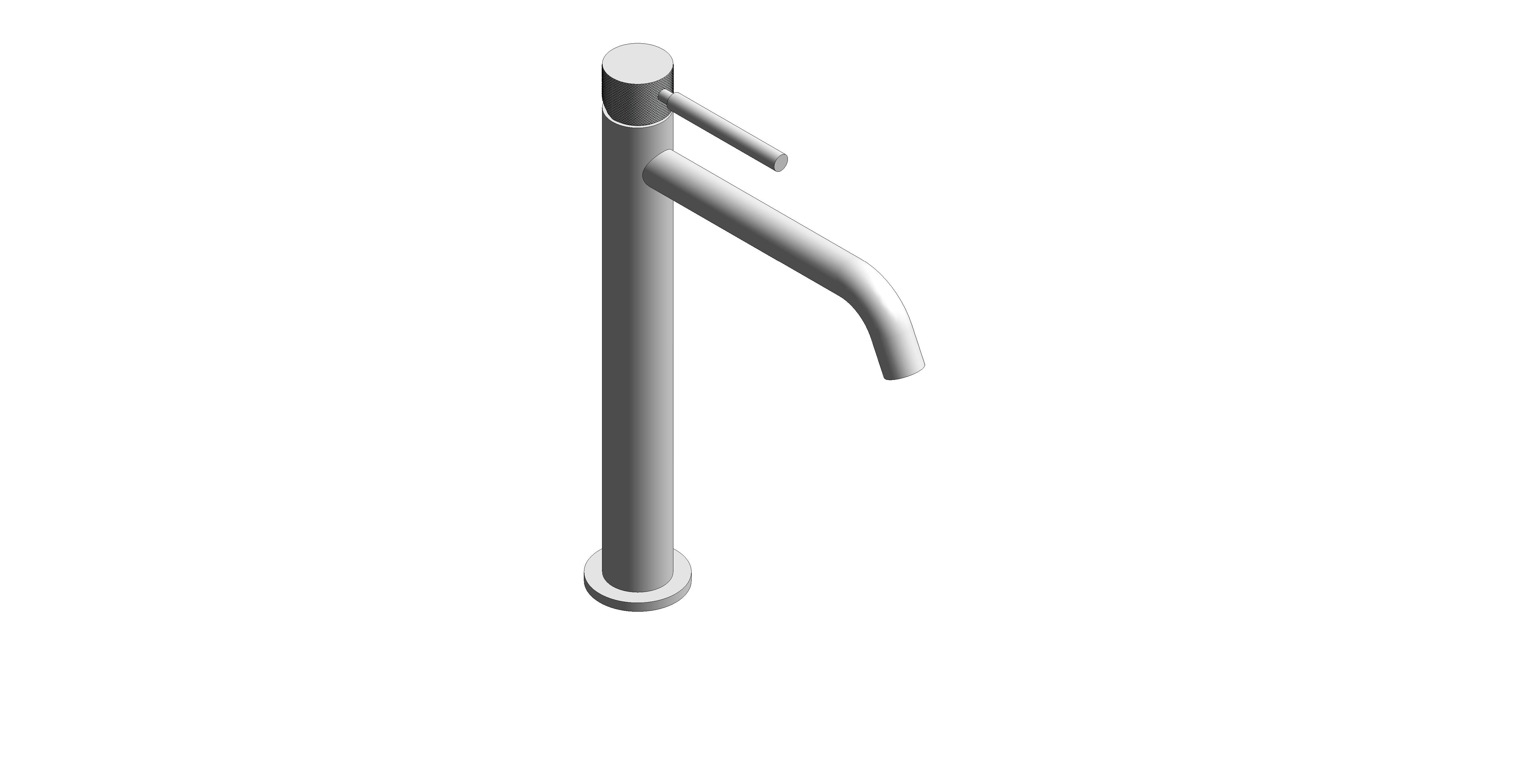 Product: KNURLED ACCENTS Slimline tall basin mixer tap, finished in a high-shine polished chrome with knurled accents (ORI-200E/SB-CPK)