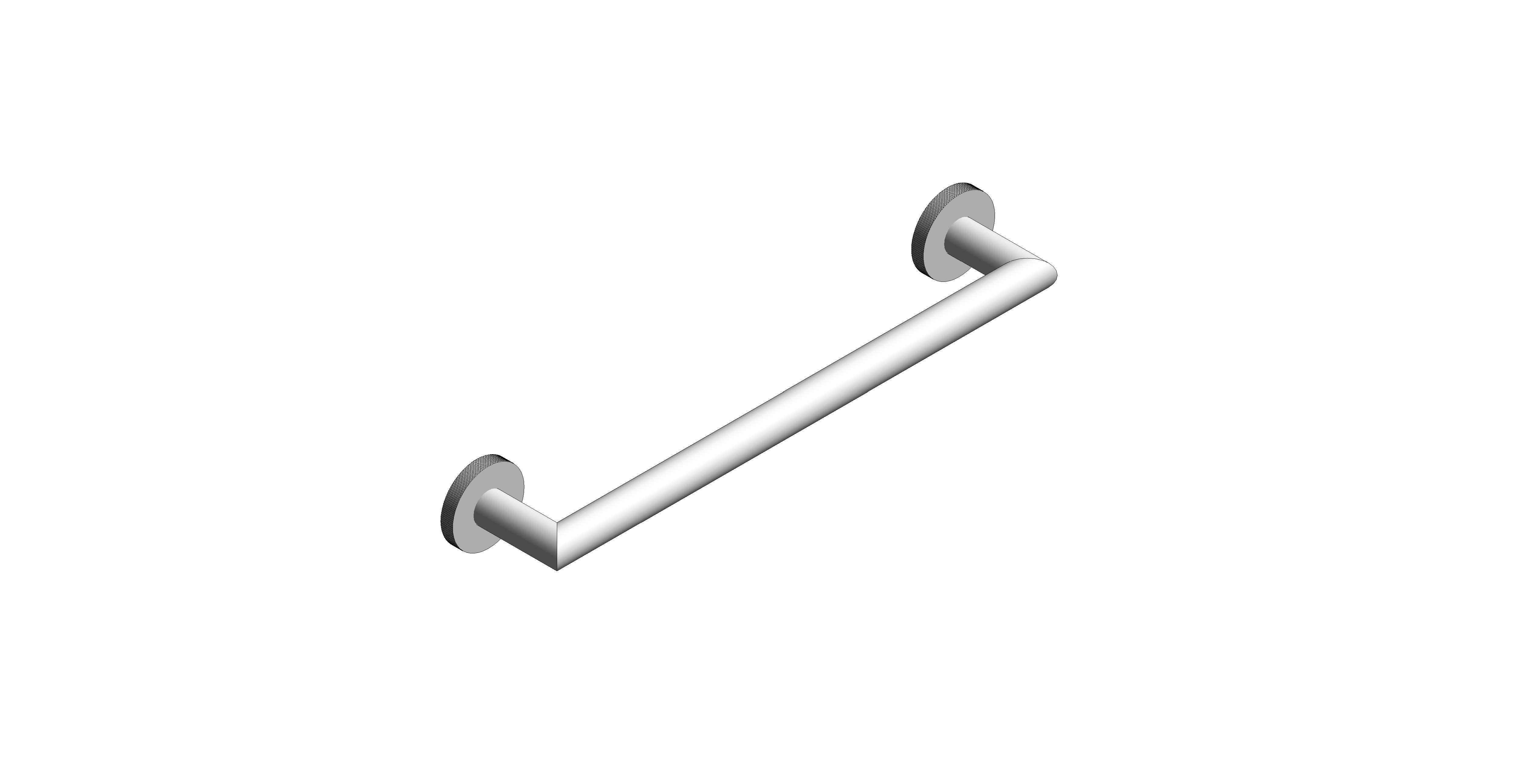 Product: SPA Towel Rail, finished in a high-shine polished chrome with knurled accents 450mm (18") (SPA-184-45-CPK)