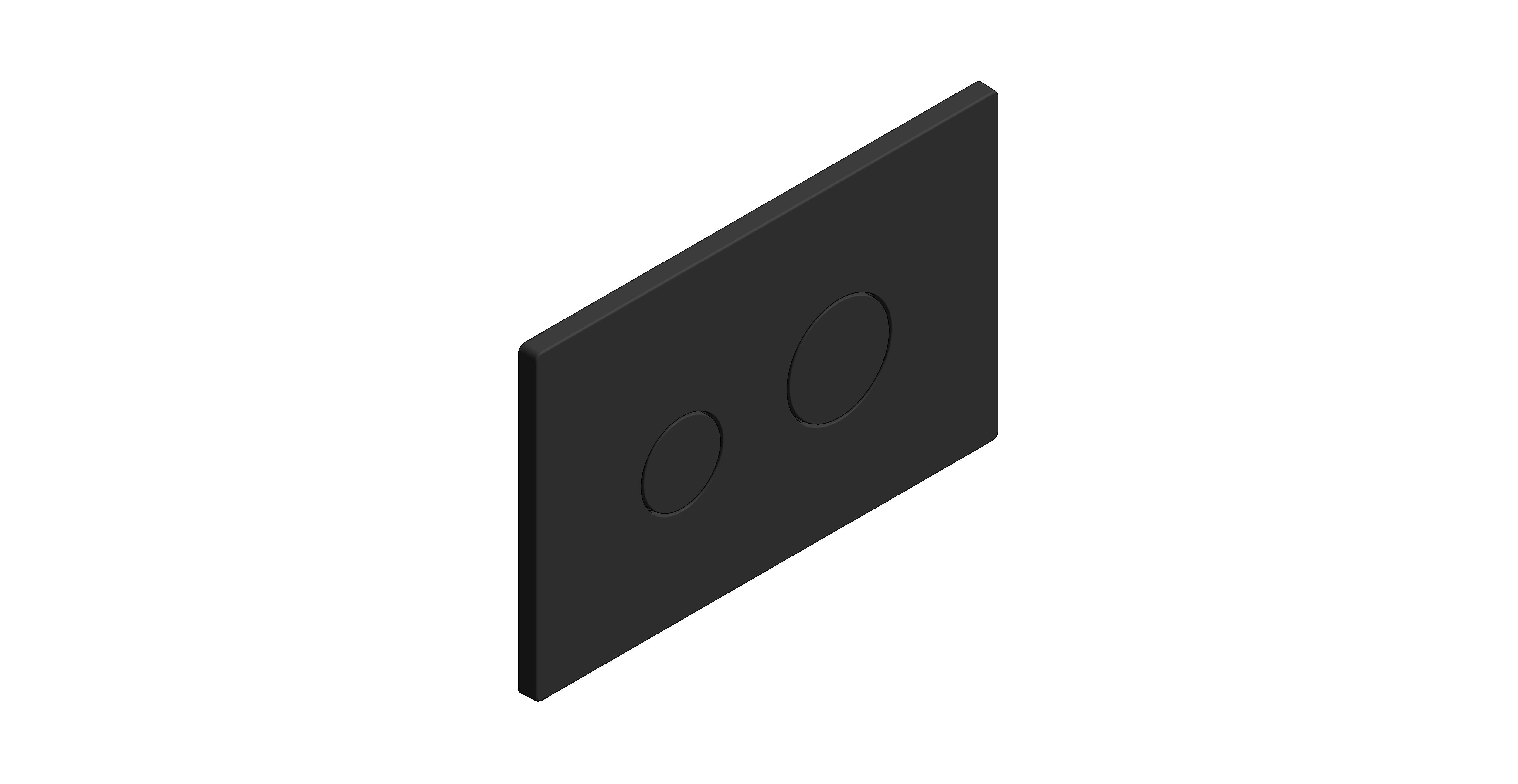 Product: CAMEO Round button flush plate in matt black (WG-195-RO-MB)