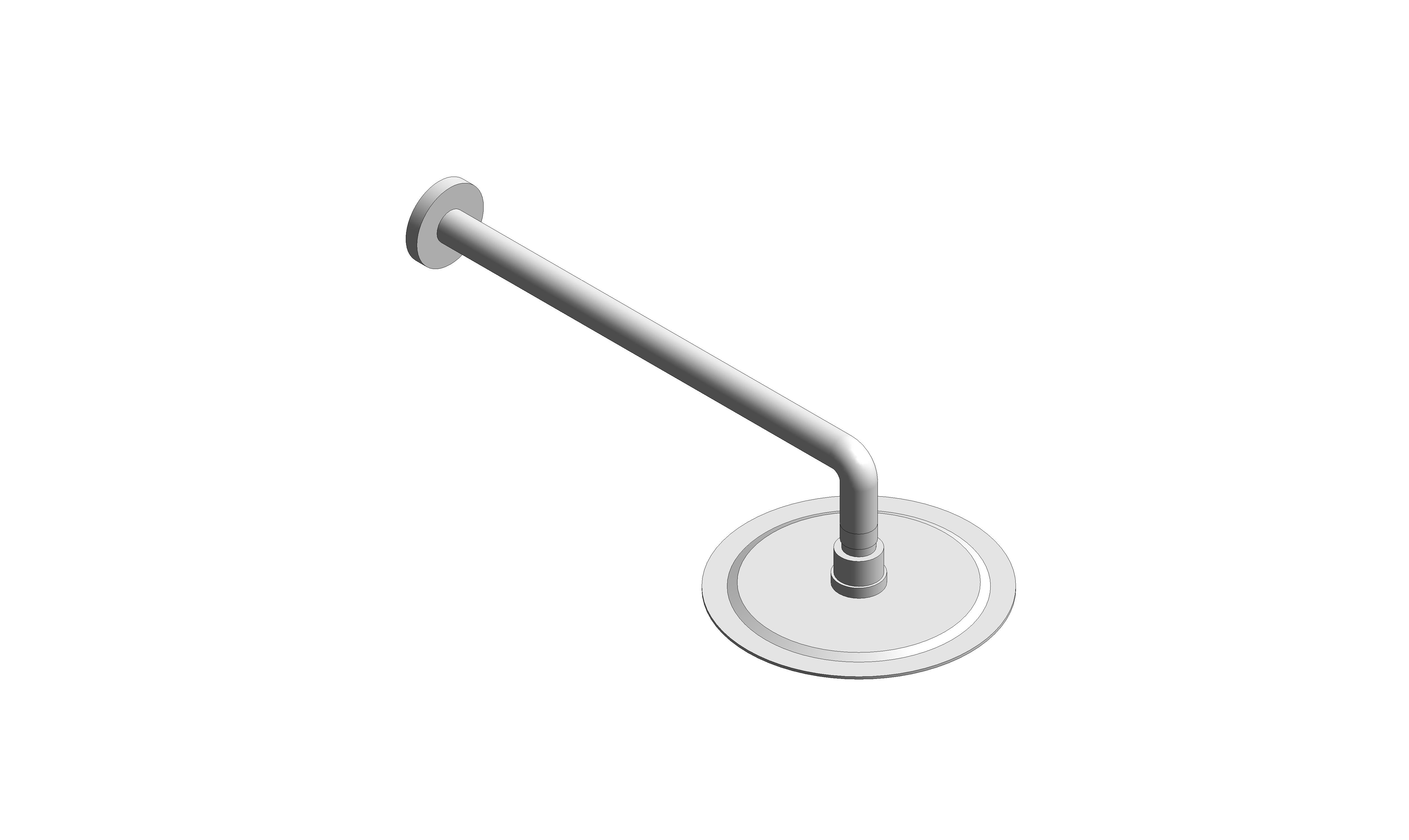 Product: AQUABLADE Round Slimline Head + Arm 200mm (8”) Diameter (AQB-RO/20/SA-C/P)