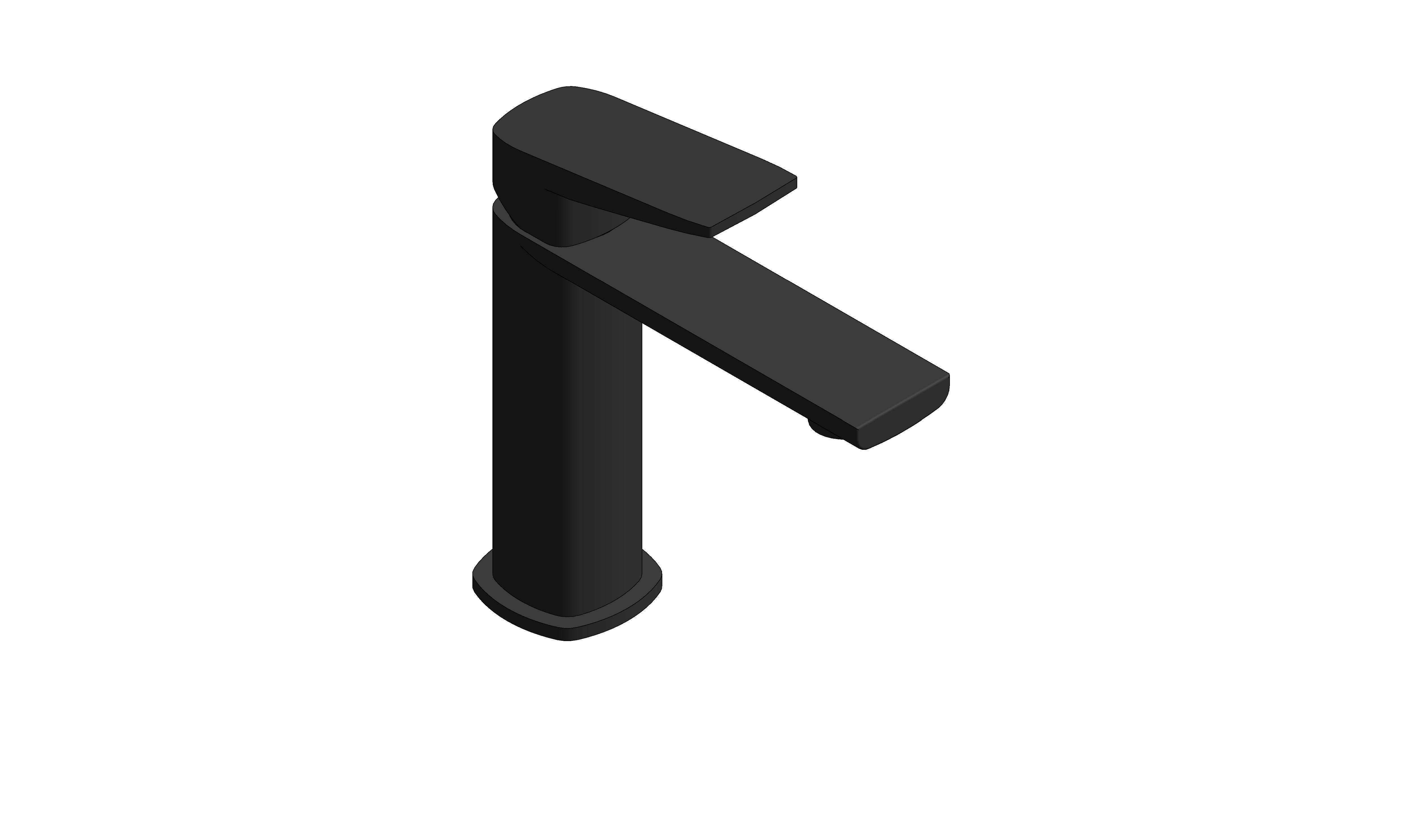 Product: CAMEO Lever Mono Basin Mixer for Low Pressure System and Universal Basin Waste in Matt Black (CAM-200/CC-LP-MB)