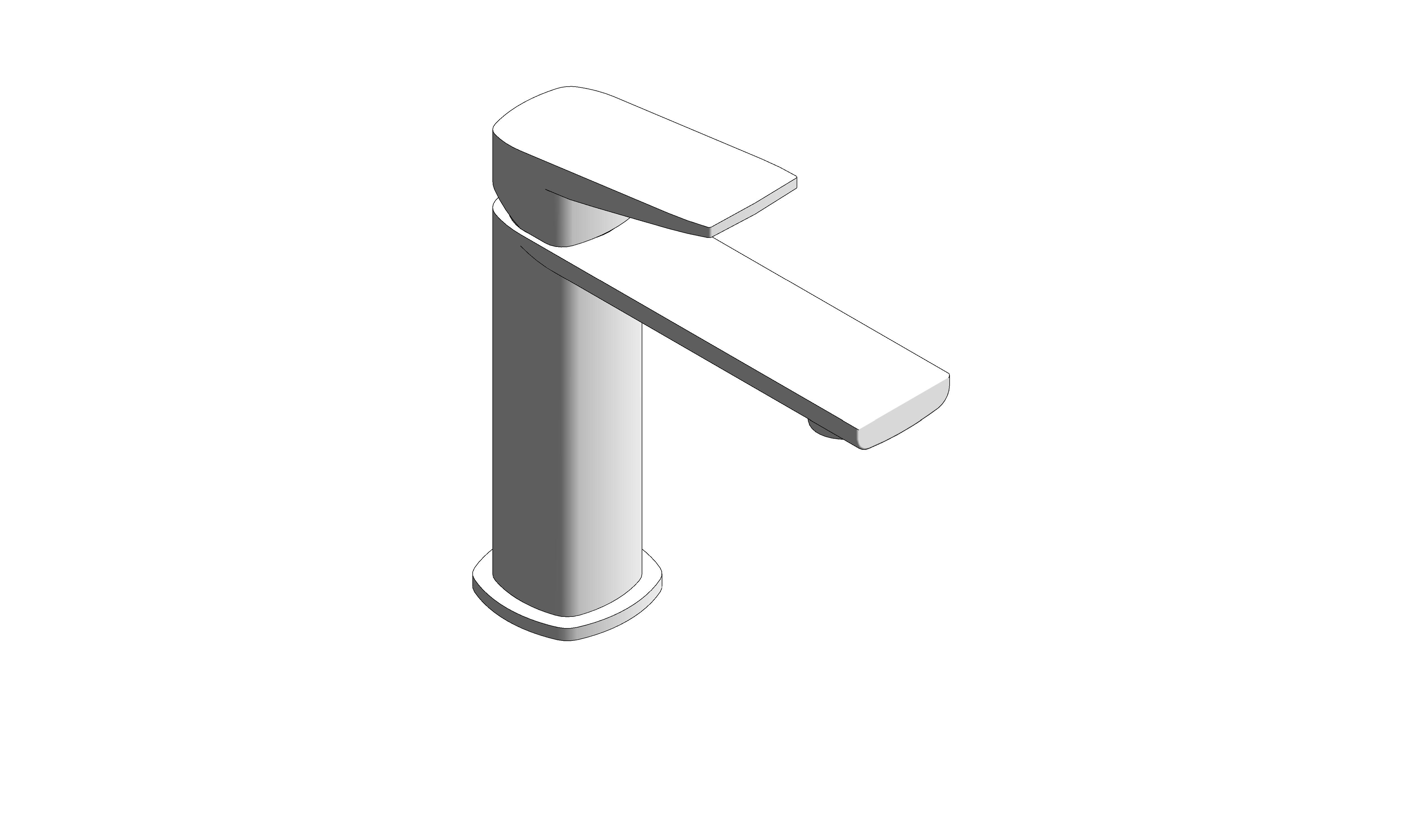 Product: CAMEO Lever Mono Basin Mixer for Low Pressure System and Universal Basin Waste in Matt White (CAM-200/CC-LP-MW)