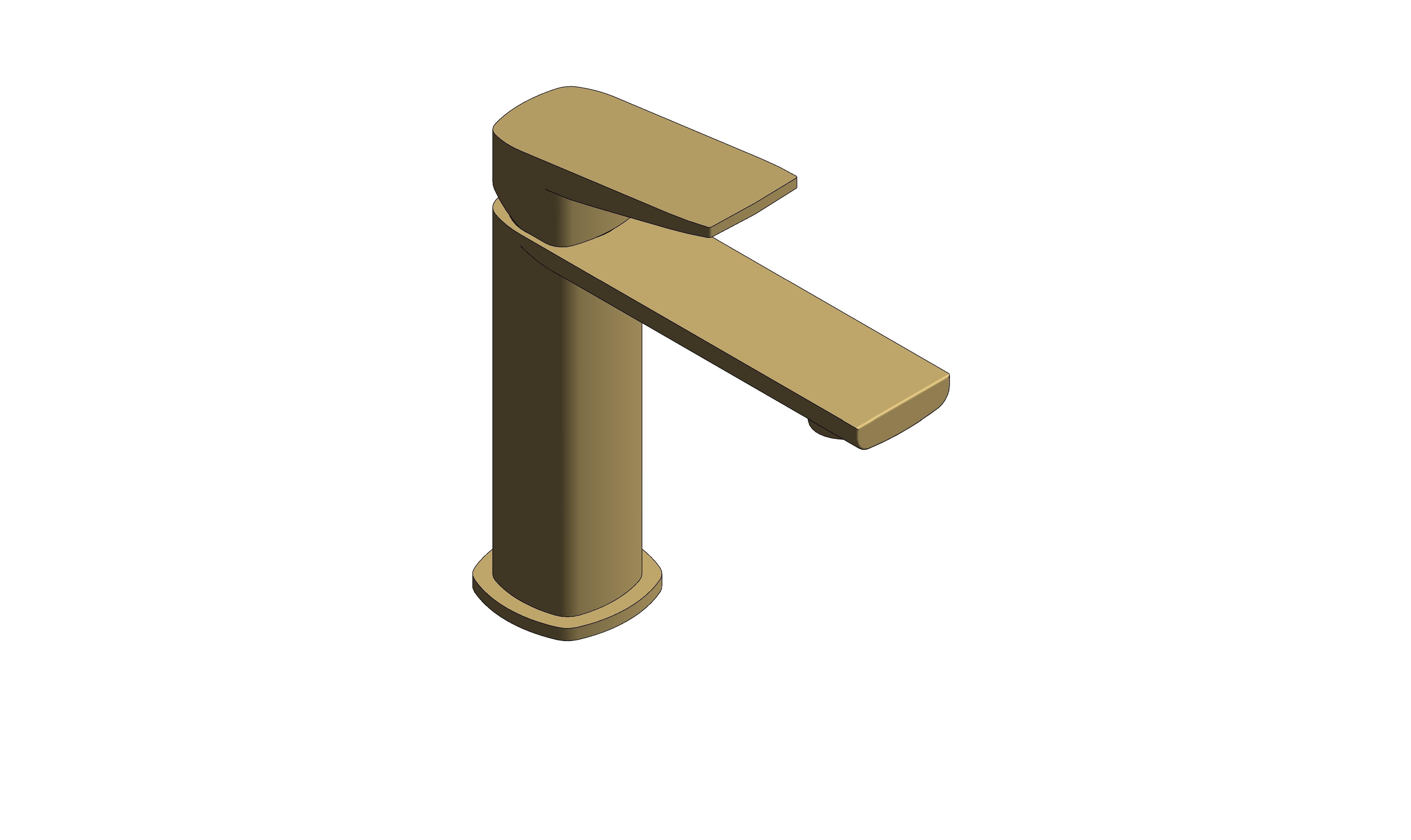 Product: CAMEO Lever Mono Basin Mixer for Low Pressure System and Universal Basin Waste in Satin Brass (CAM-200/CC-LP-SBR)