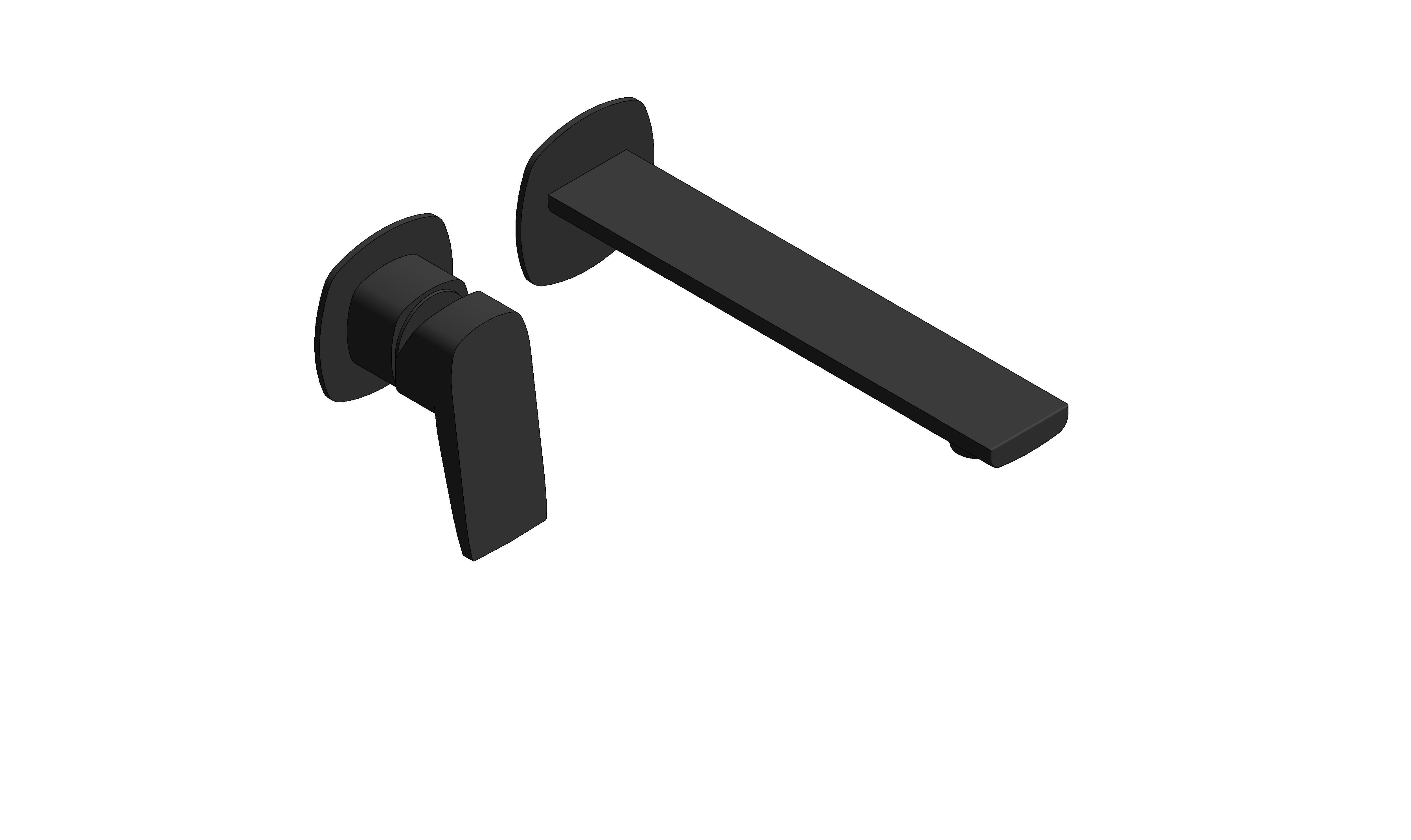 Product: CAMEO Lever Wall Mounted Basin Mixer in Matt Black (CAM-209S-MB)
