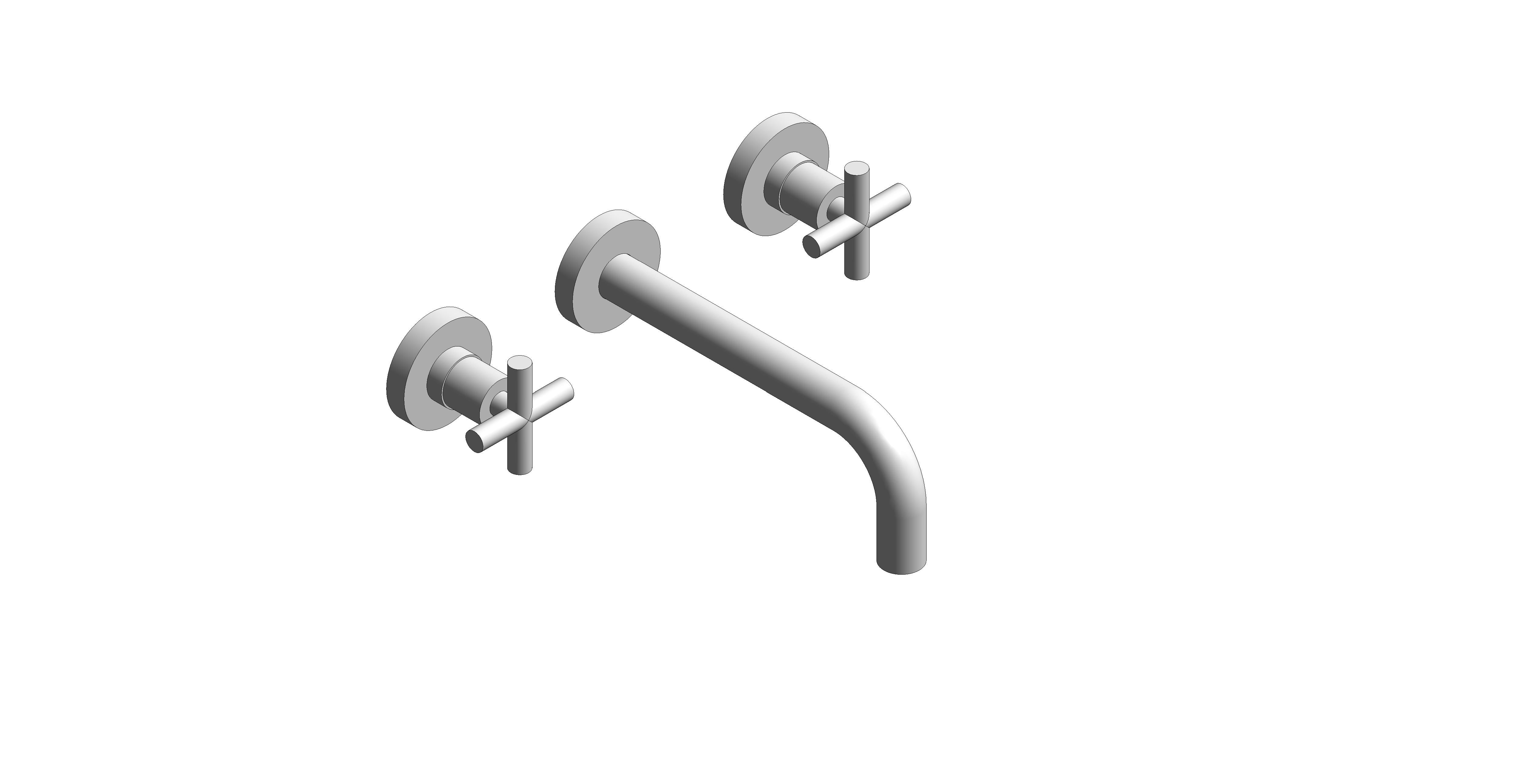 Product: ELEMENTS Wall Mounted Basin Mixer 200mm Spout (ELW-109FLA-C/P)