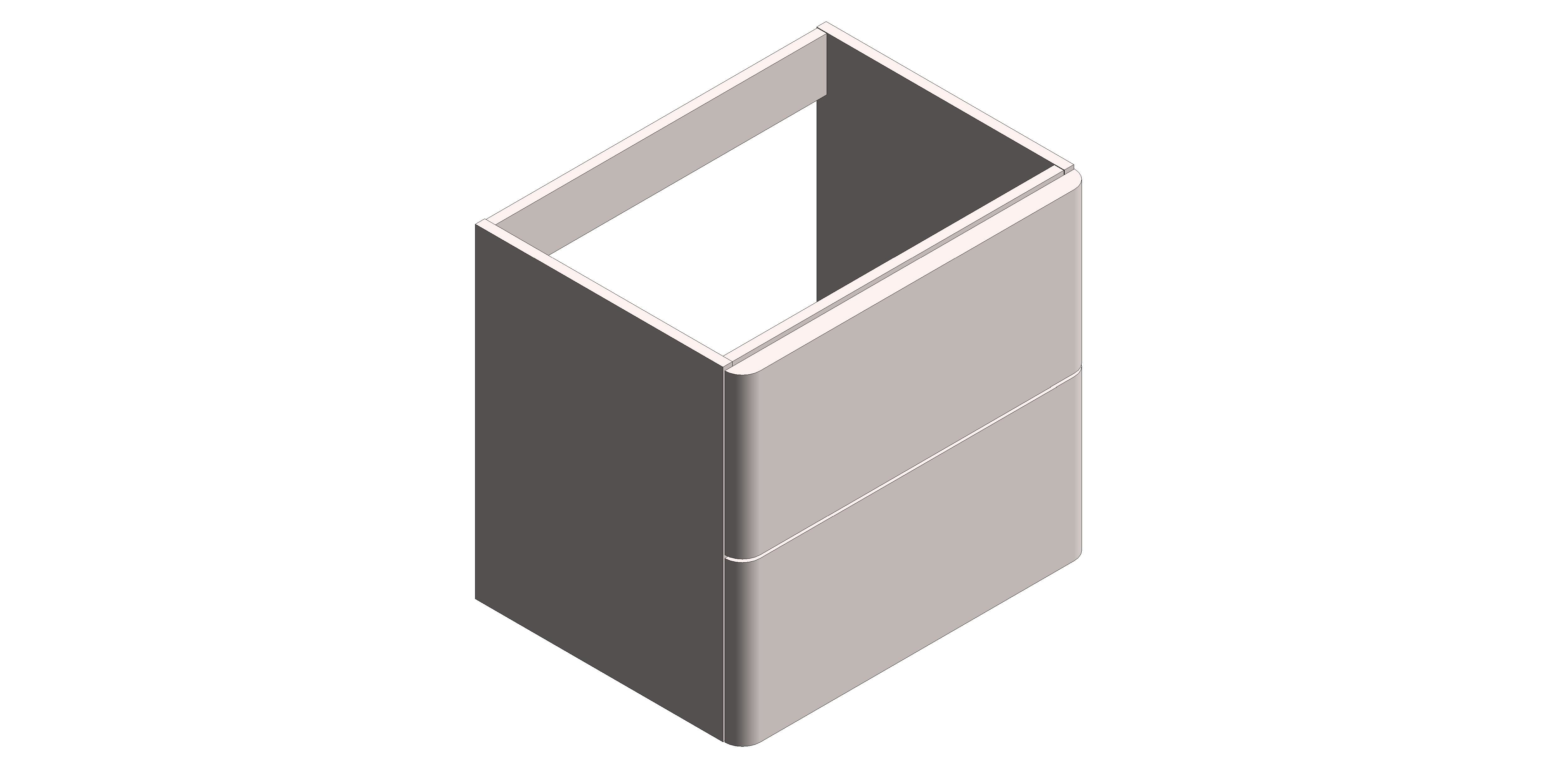 Product: CAMEO 600mm Bathroom Vanity Unit with 2 Drawers (CAM-F600-PC)