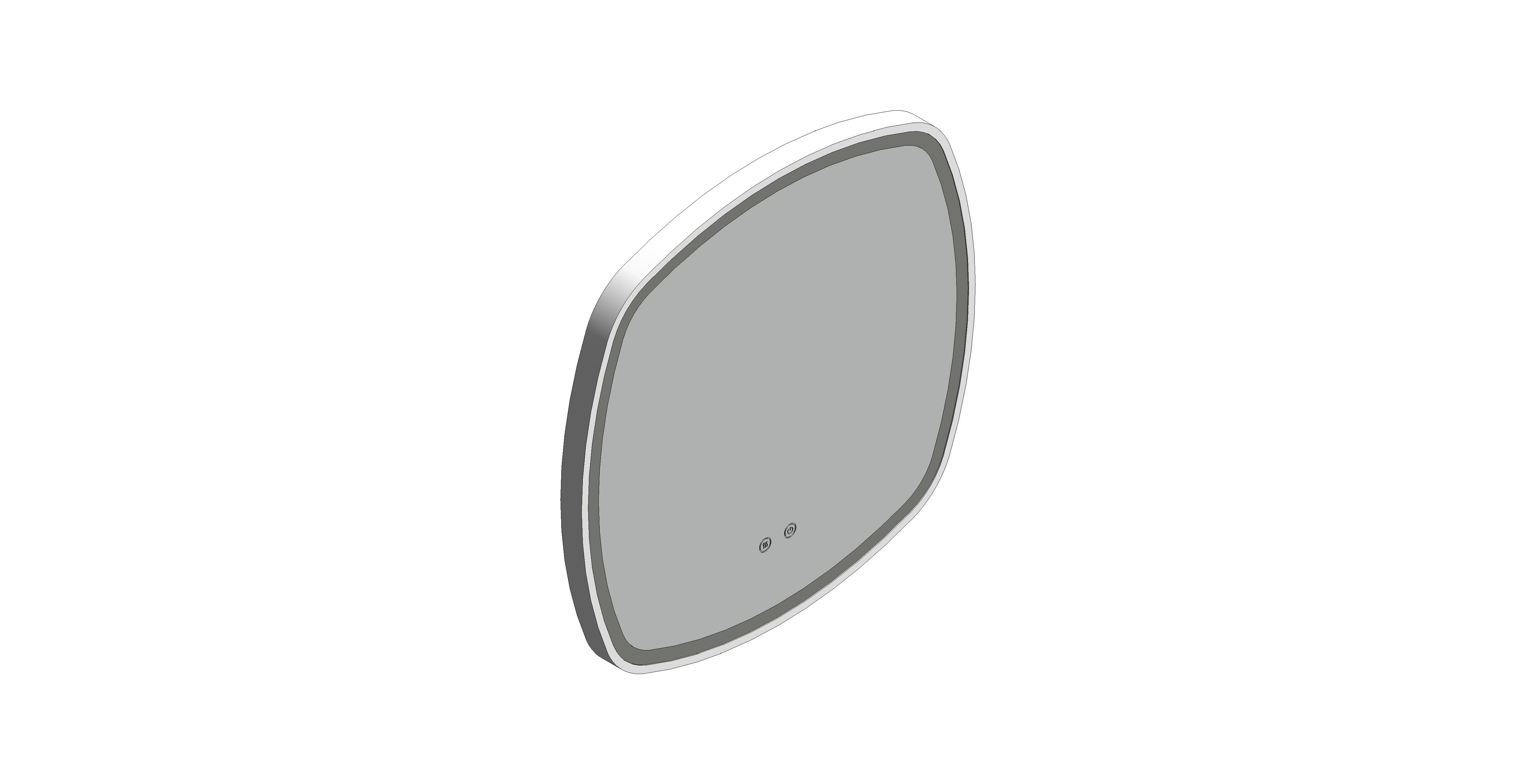 Product: CAMEO 600mm Illuminated Soft Square Mirror (CAM-M6I-SQ-SC)