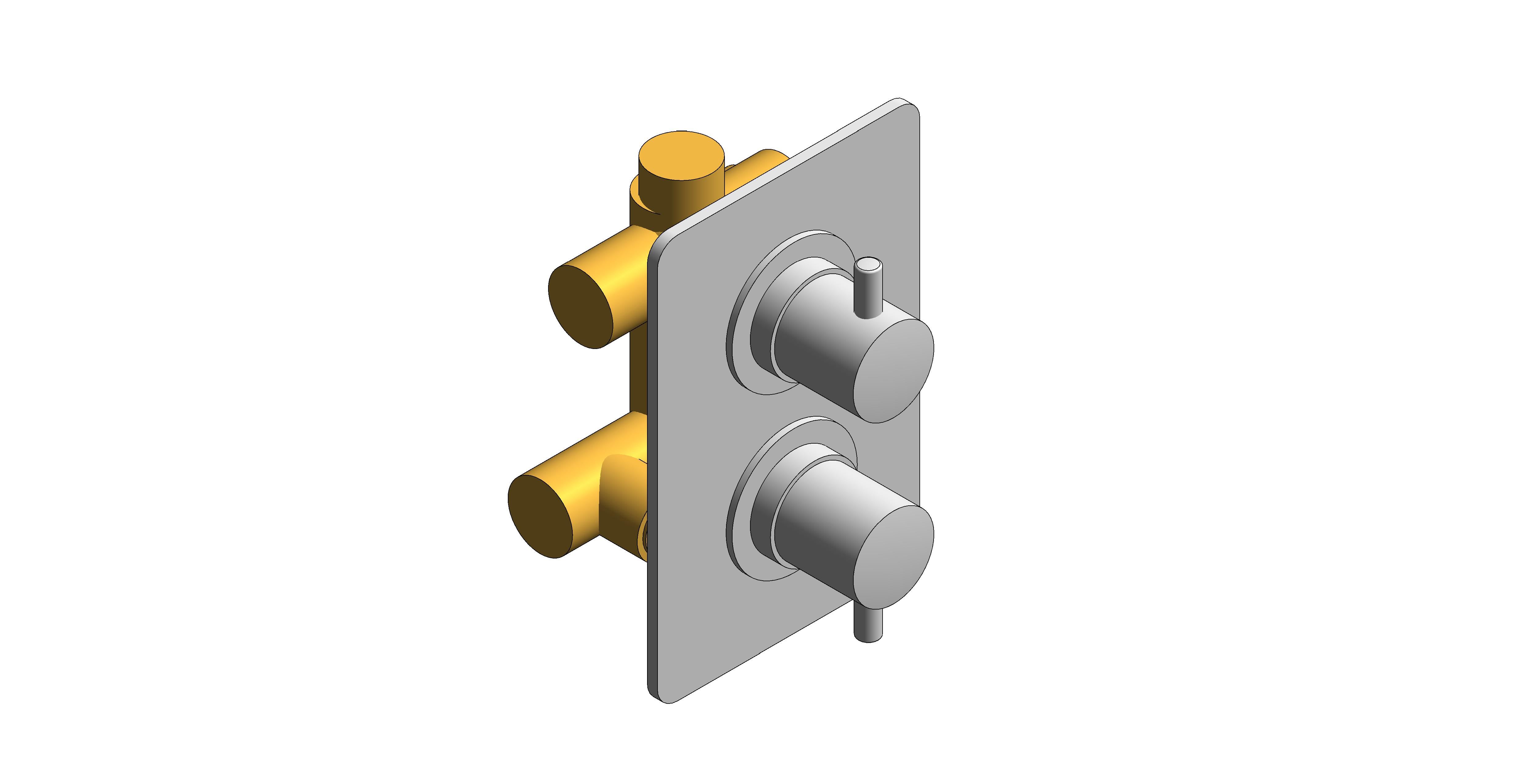 Product: CELSIUS DX 2 Outlet Thermostatic Valve (CEL-148D/2/RO-C/P)