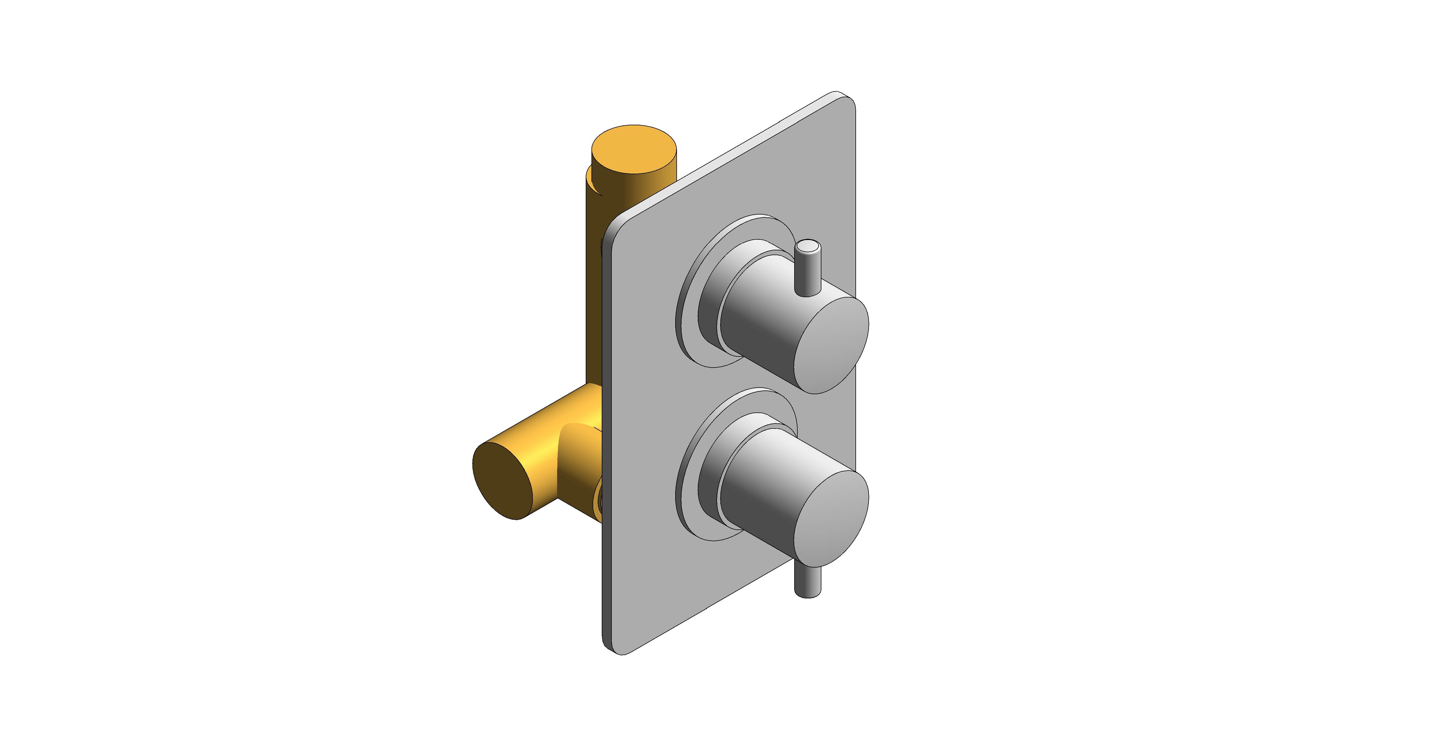 Product: CELSIUS 1 Outlet, 2 Handle Thermostatic Valve (CEL-148D/RO-C/P)