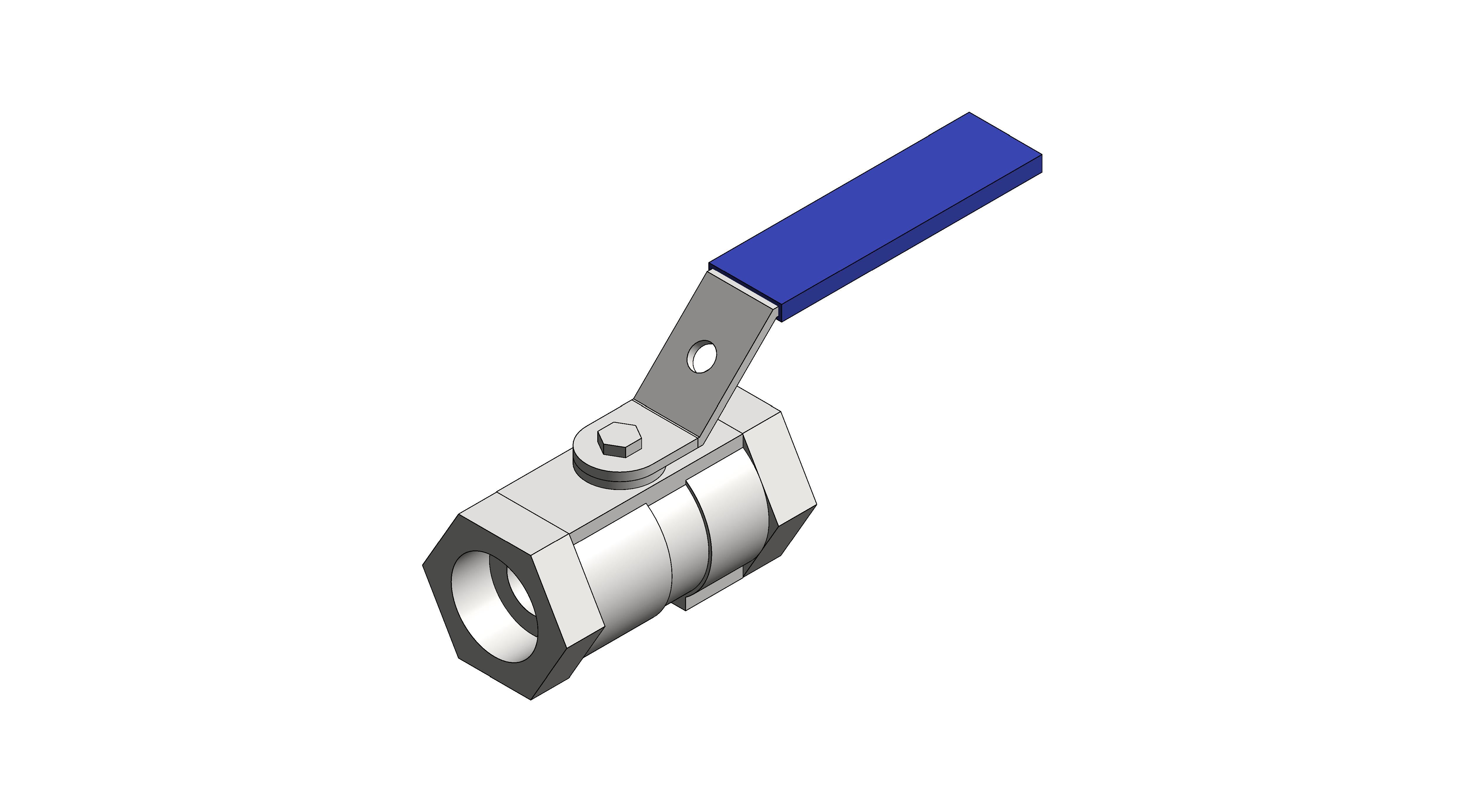 Product: 1 Piece 316 Stainless Steel Reduced Bore Ball Valve [00/0038]