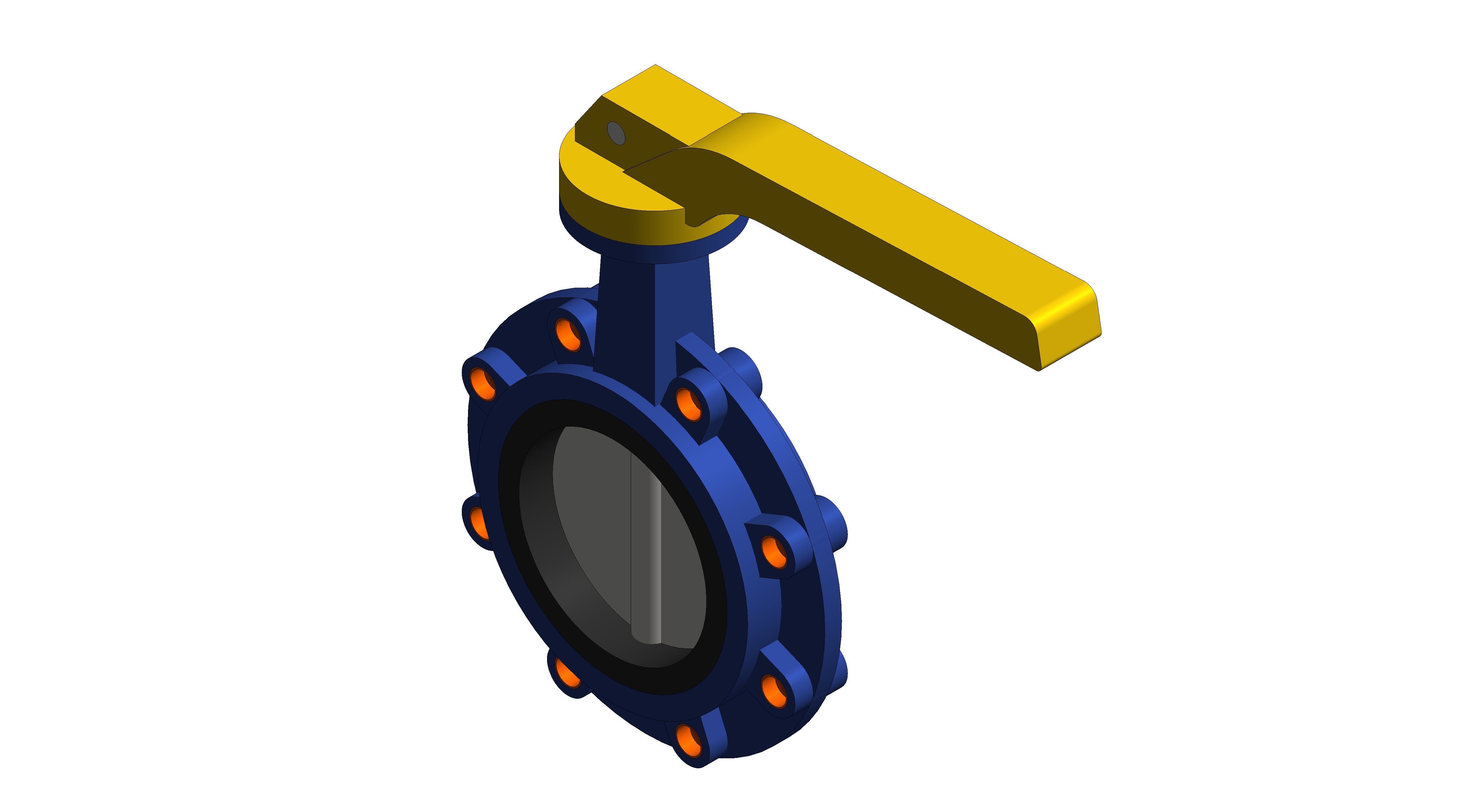 Product: Ductile Iron Lugged Wafer GAS Butterfly Valve PN16 [00/0447]