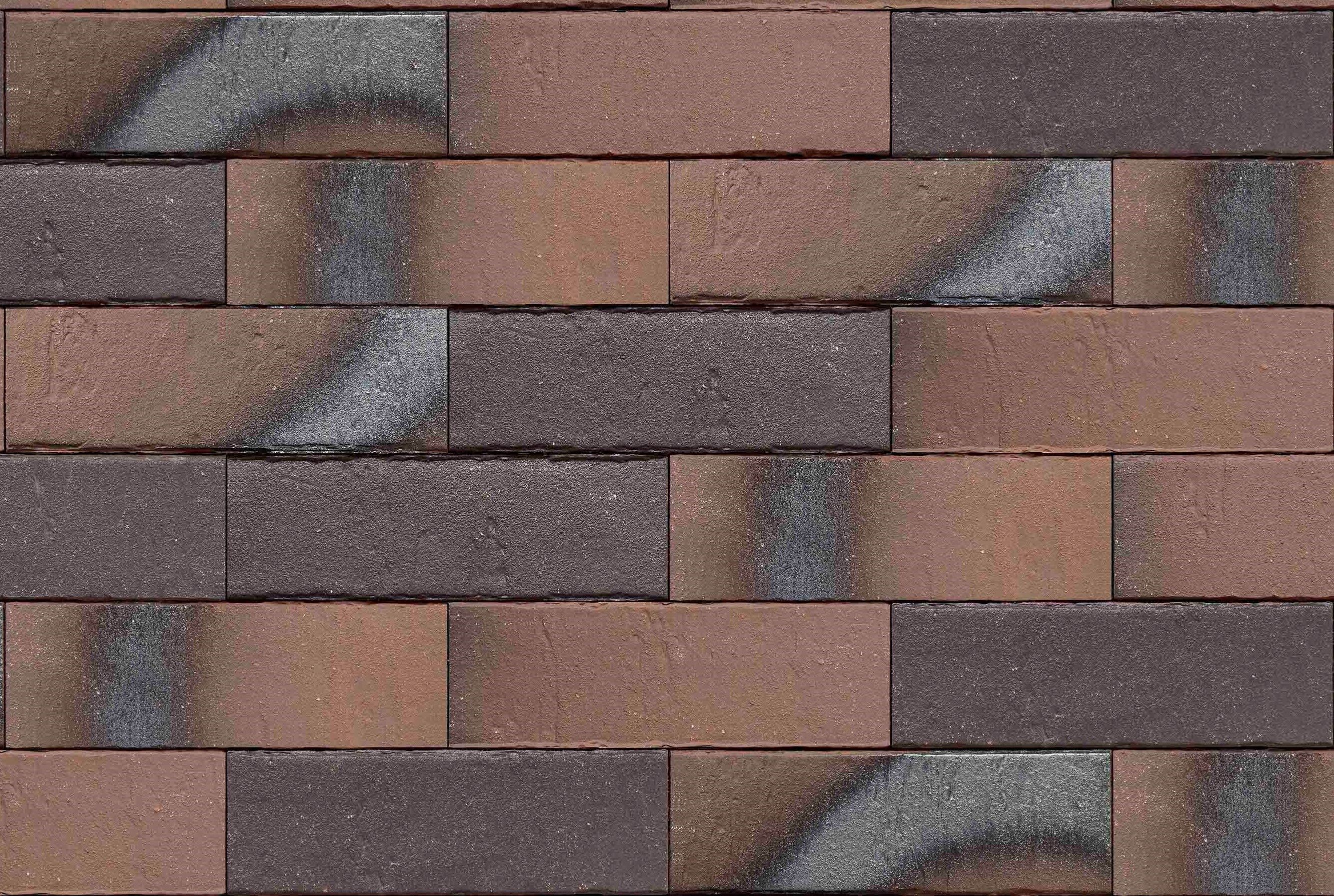 Product: Maroon Brown Pelaris (Rustic Finish) Manufactured Brick Slips